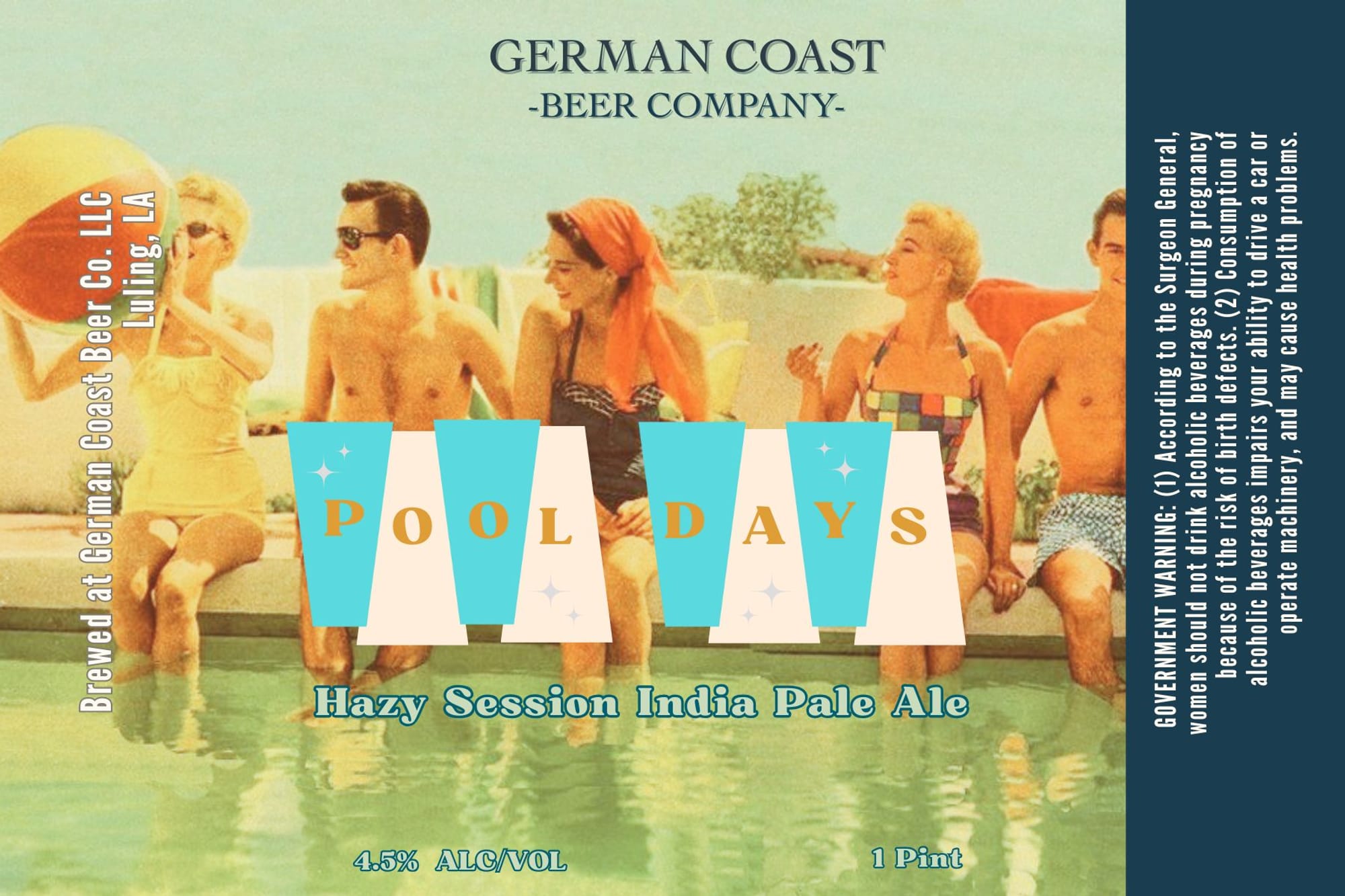 Pool Days by German Coast Beer Co. - beer label