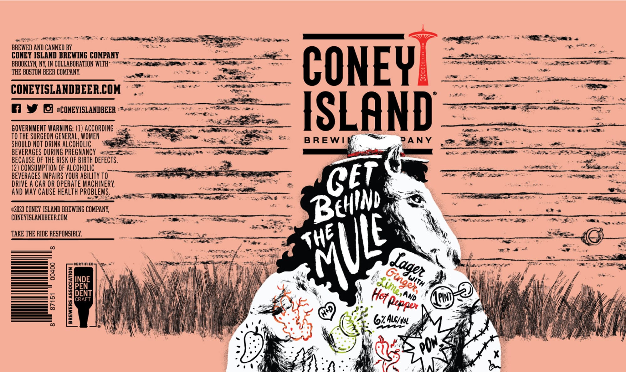 Get Behind the Mule by Coney Island Brewing Company - beer label