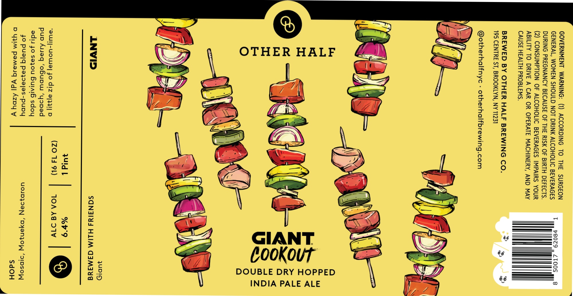 Giant Cookout by Other Half Brewing Co. - beer label