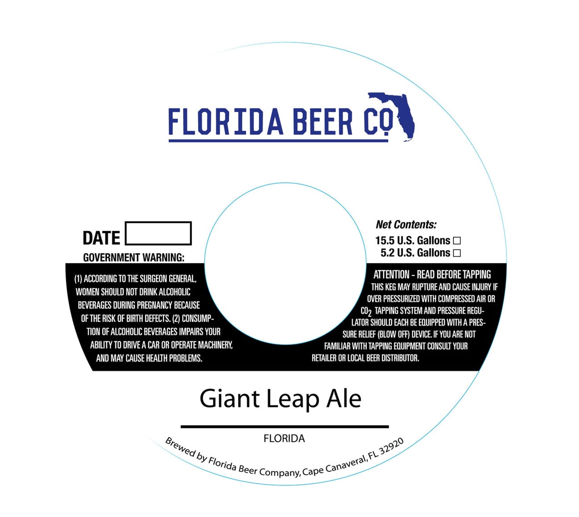 Giant Leap Ale by Florida Beer Co. - beer label