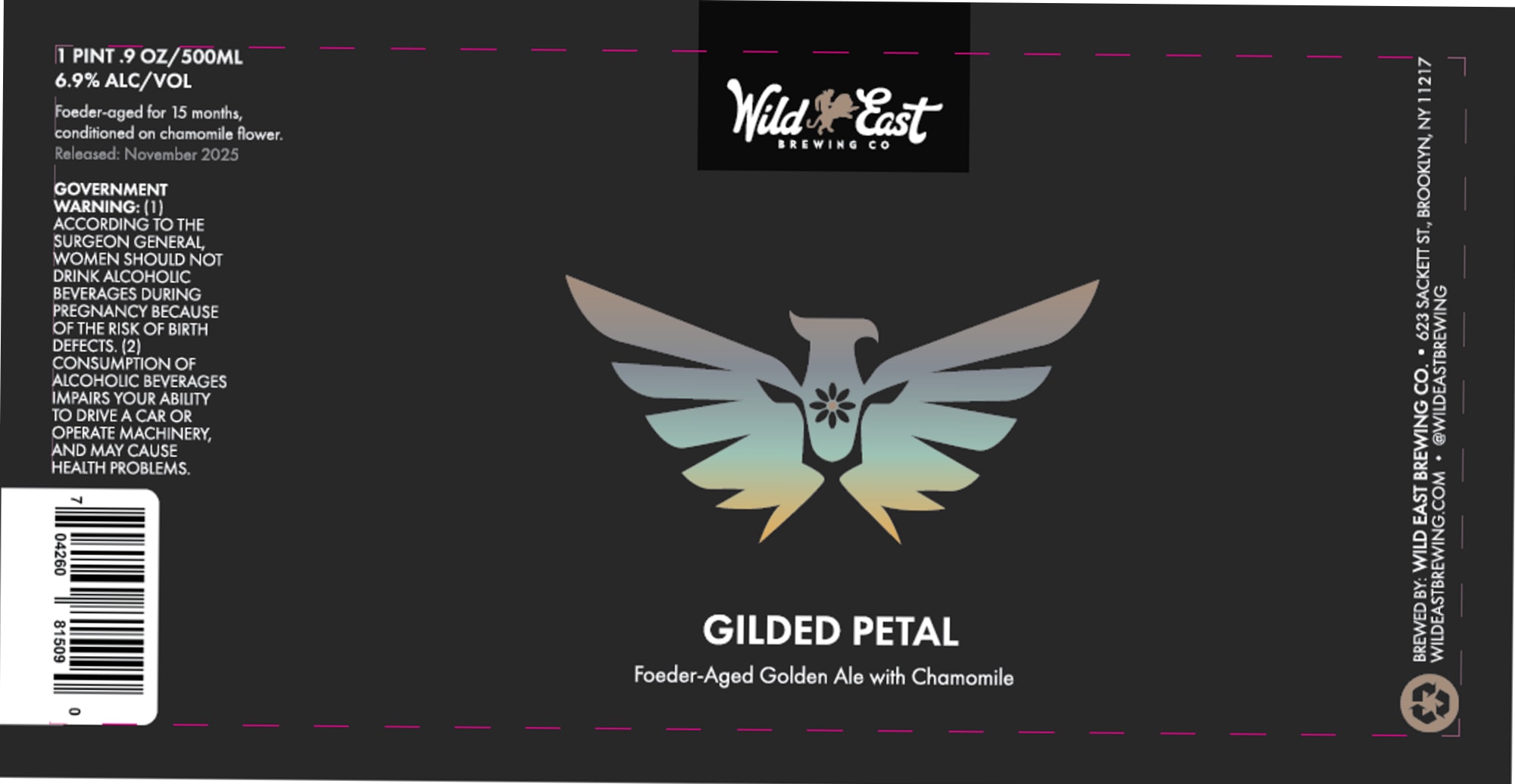 Gilded Petal by Wild East Brewing Co. - beer label