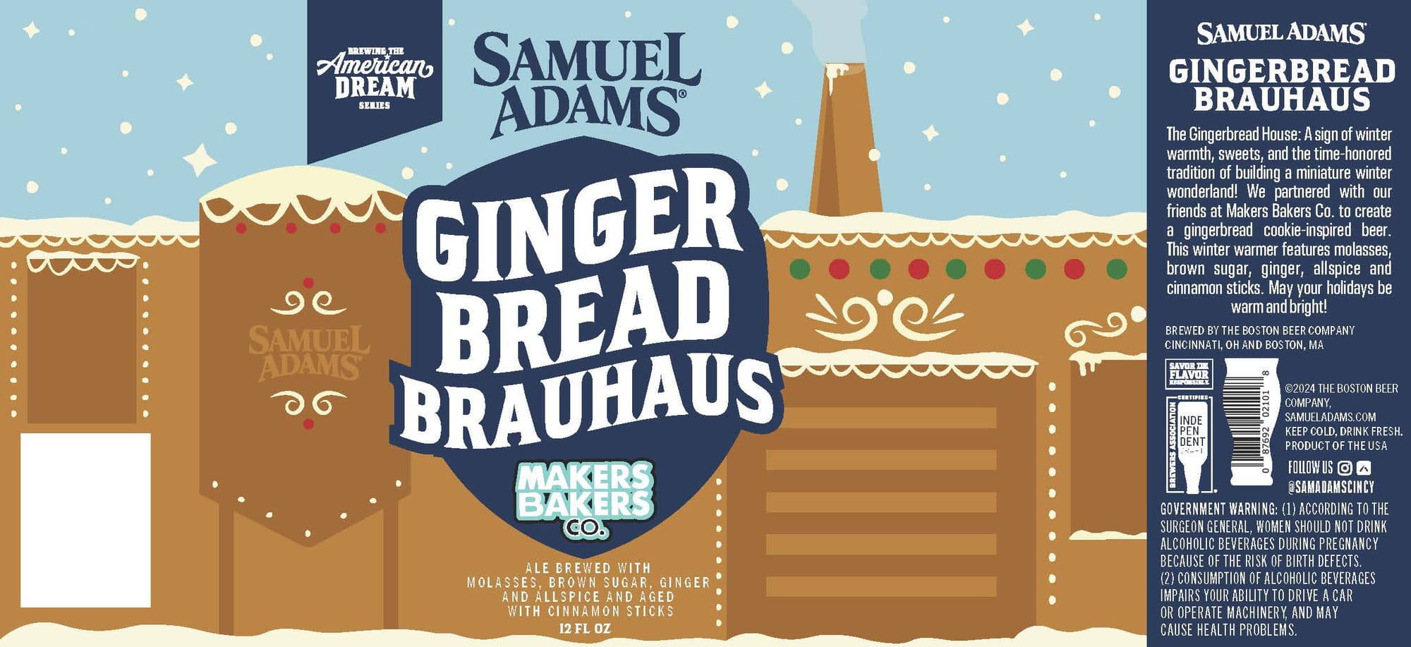 Gingerbread Brauhaus by Samuel Adams - beer label