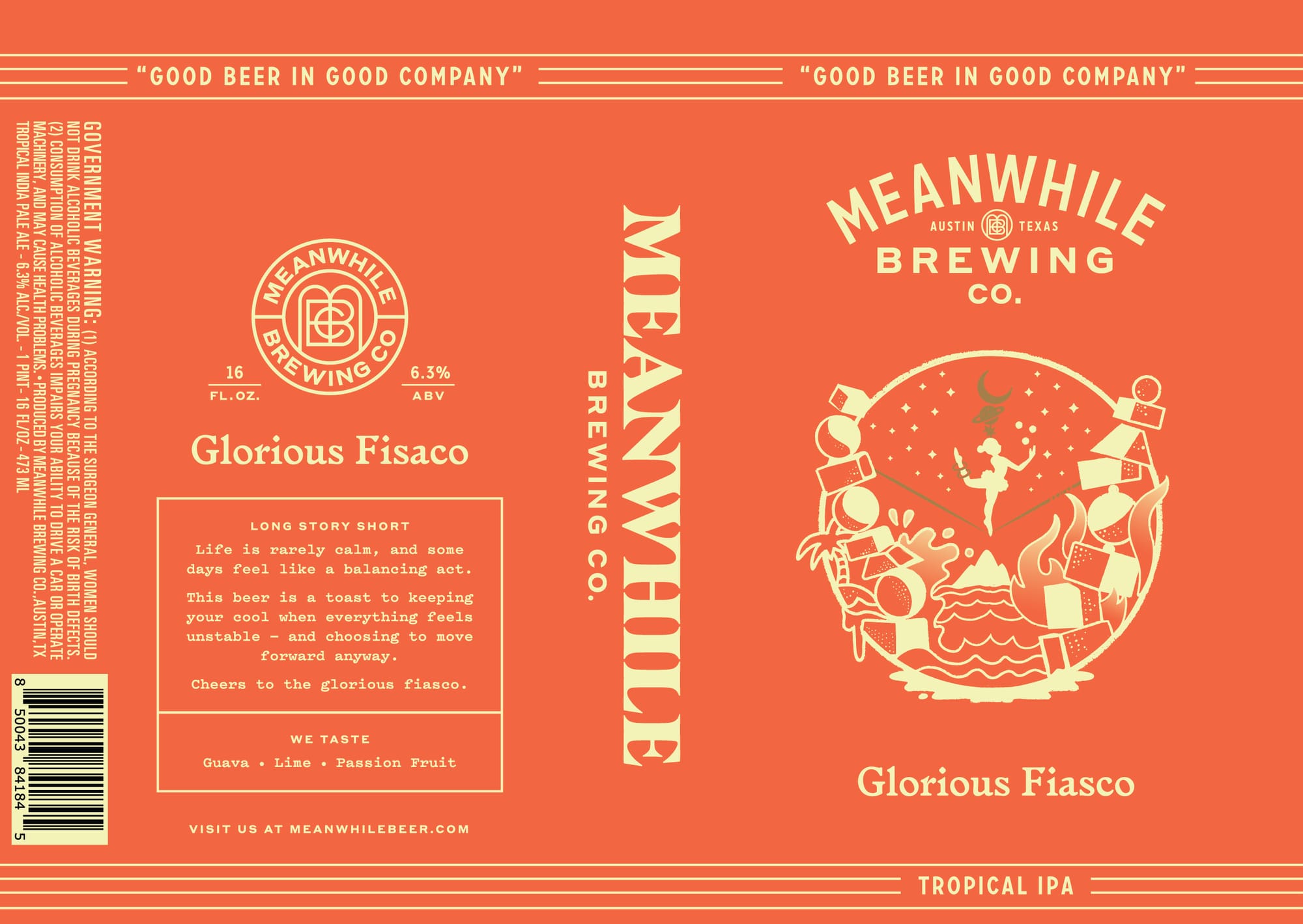 Glorious Fiasco by Meanwhile Brewing Co. - beer label
