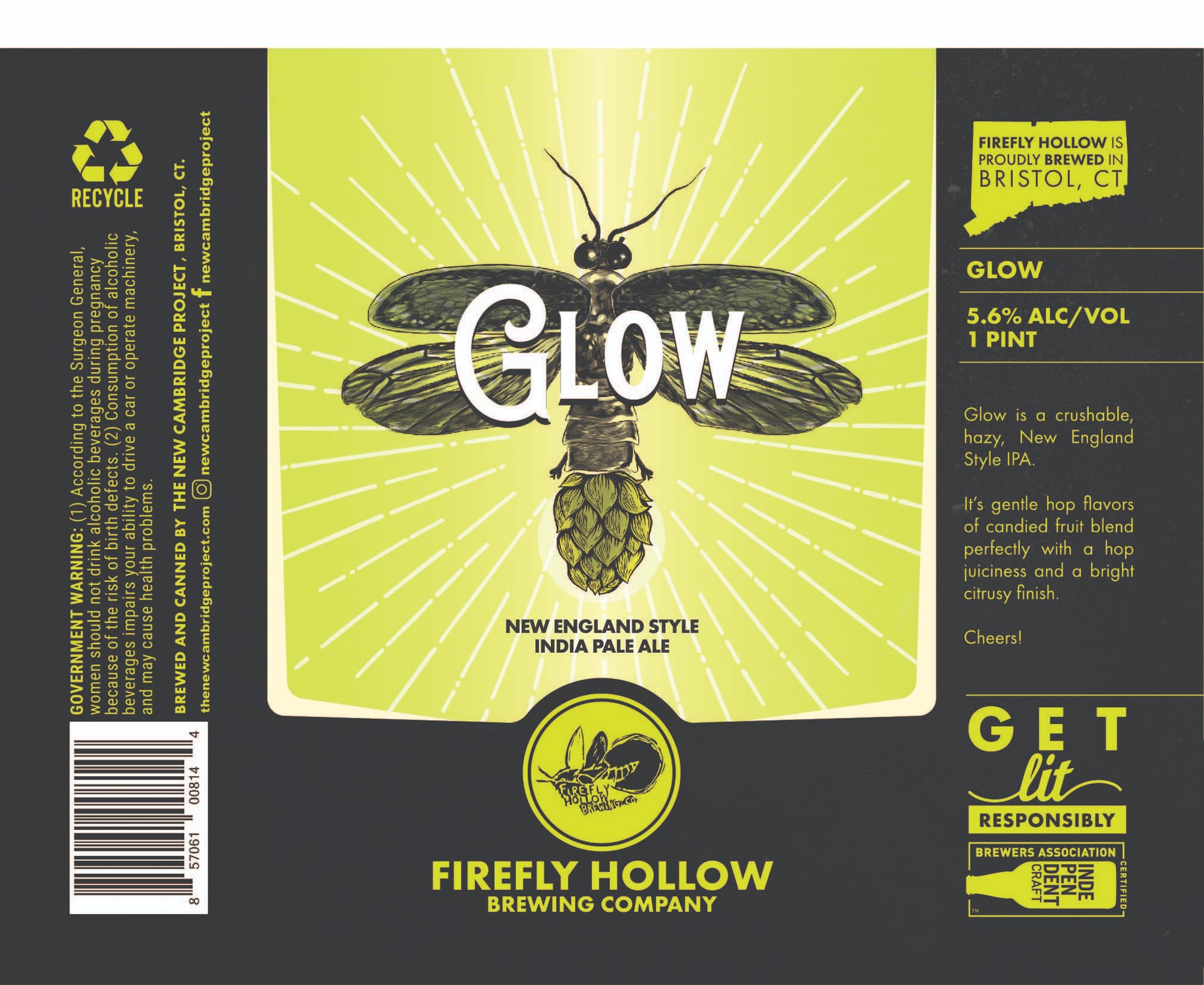 Glow by Firefly Hollow Brewing Company - beer label