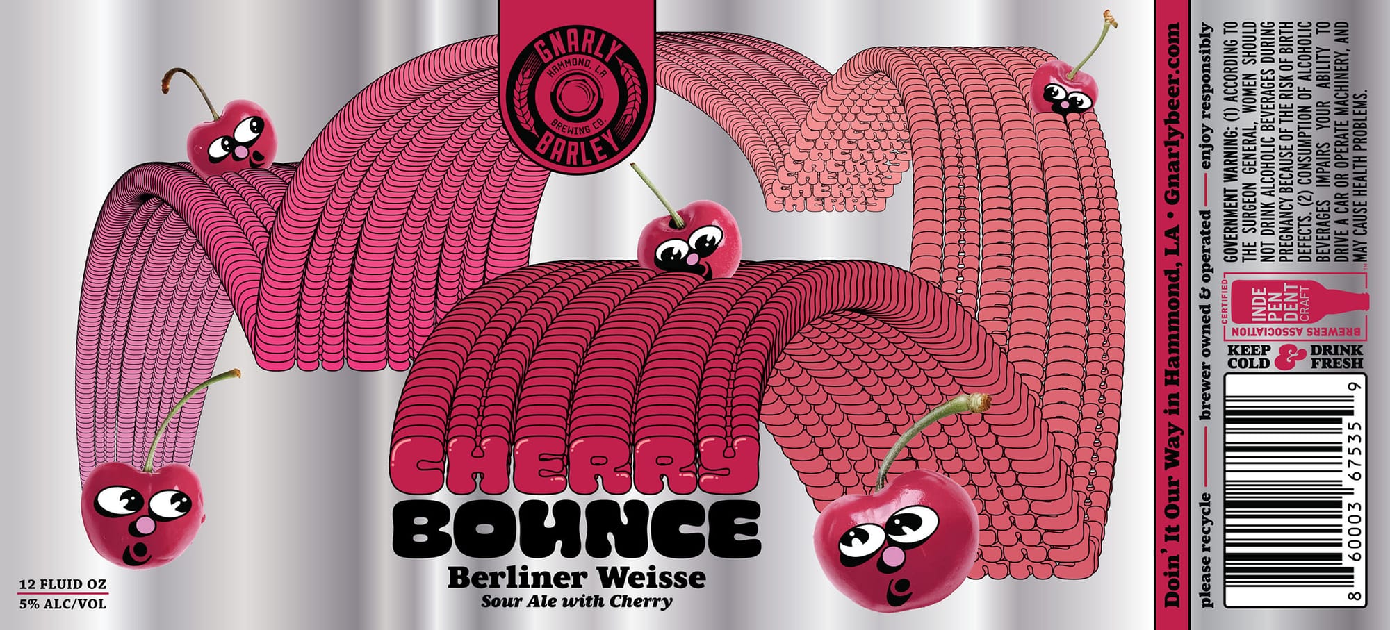 Cherry Bounce by Gnarly Barley Brewing Co. - beer label