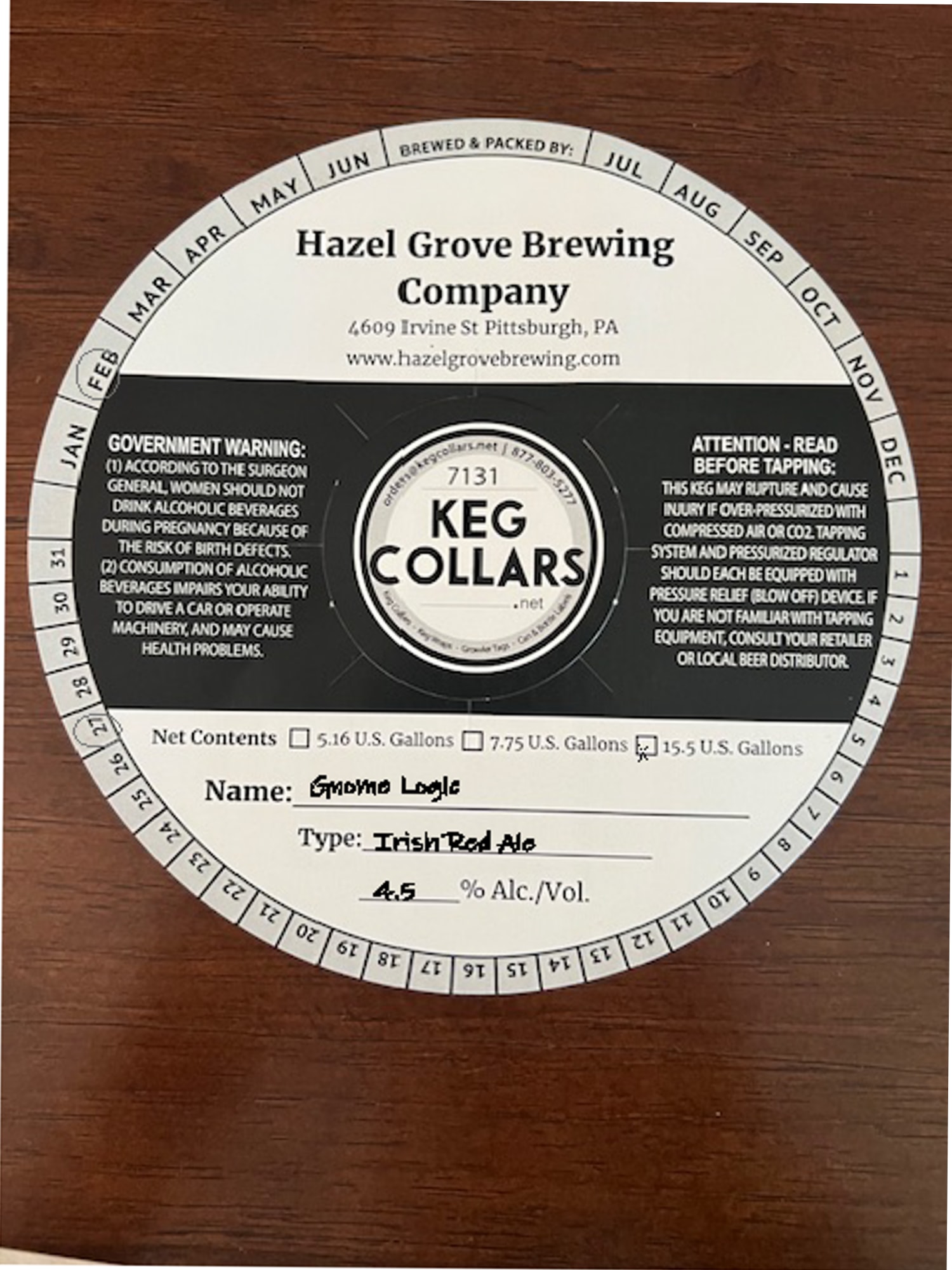 Gnome Lodge by Hazel Grove Brewing Company - beer label