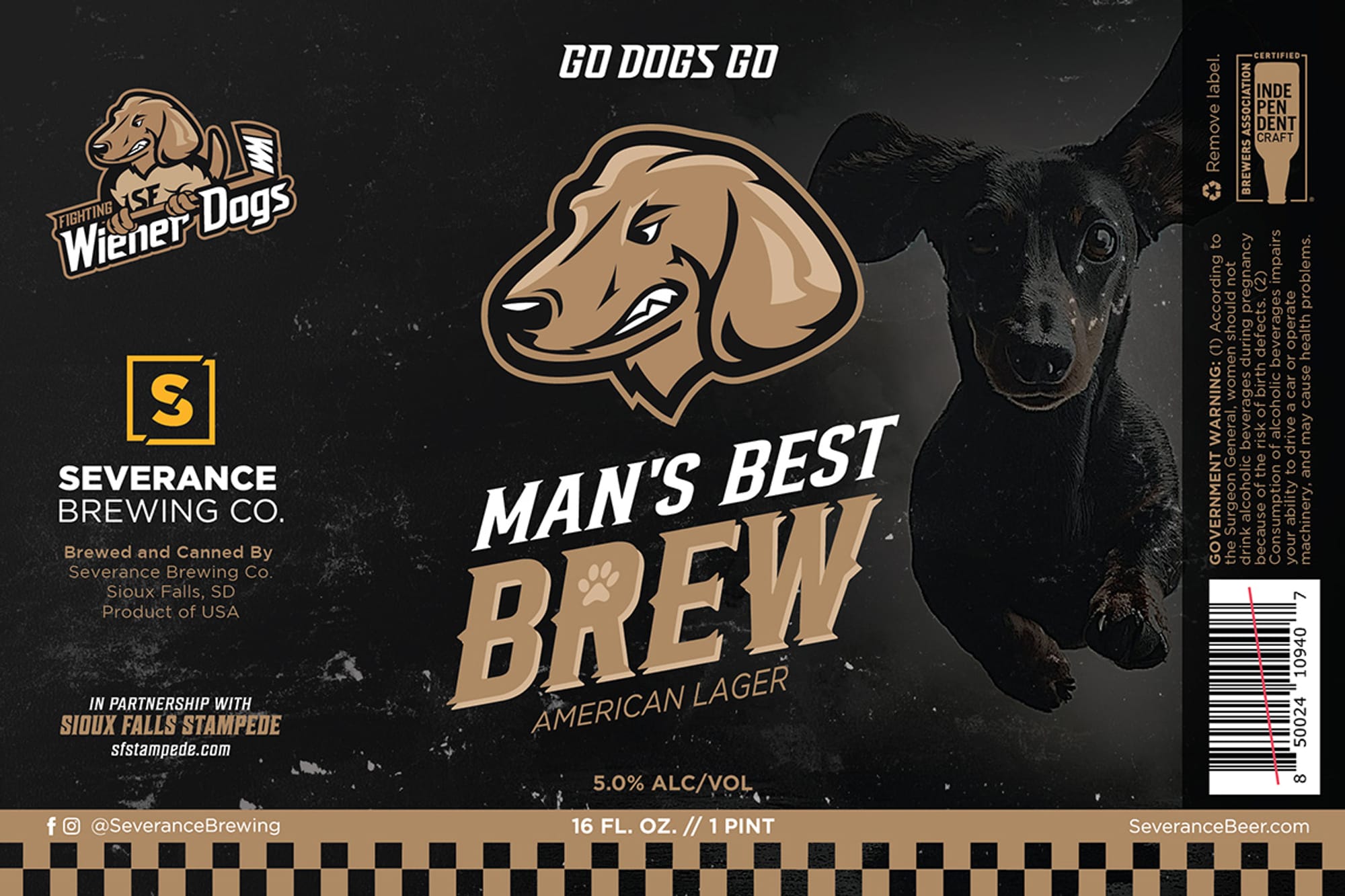 Man’s Best Brew by Severance Brewing Co. - beer label