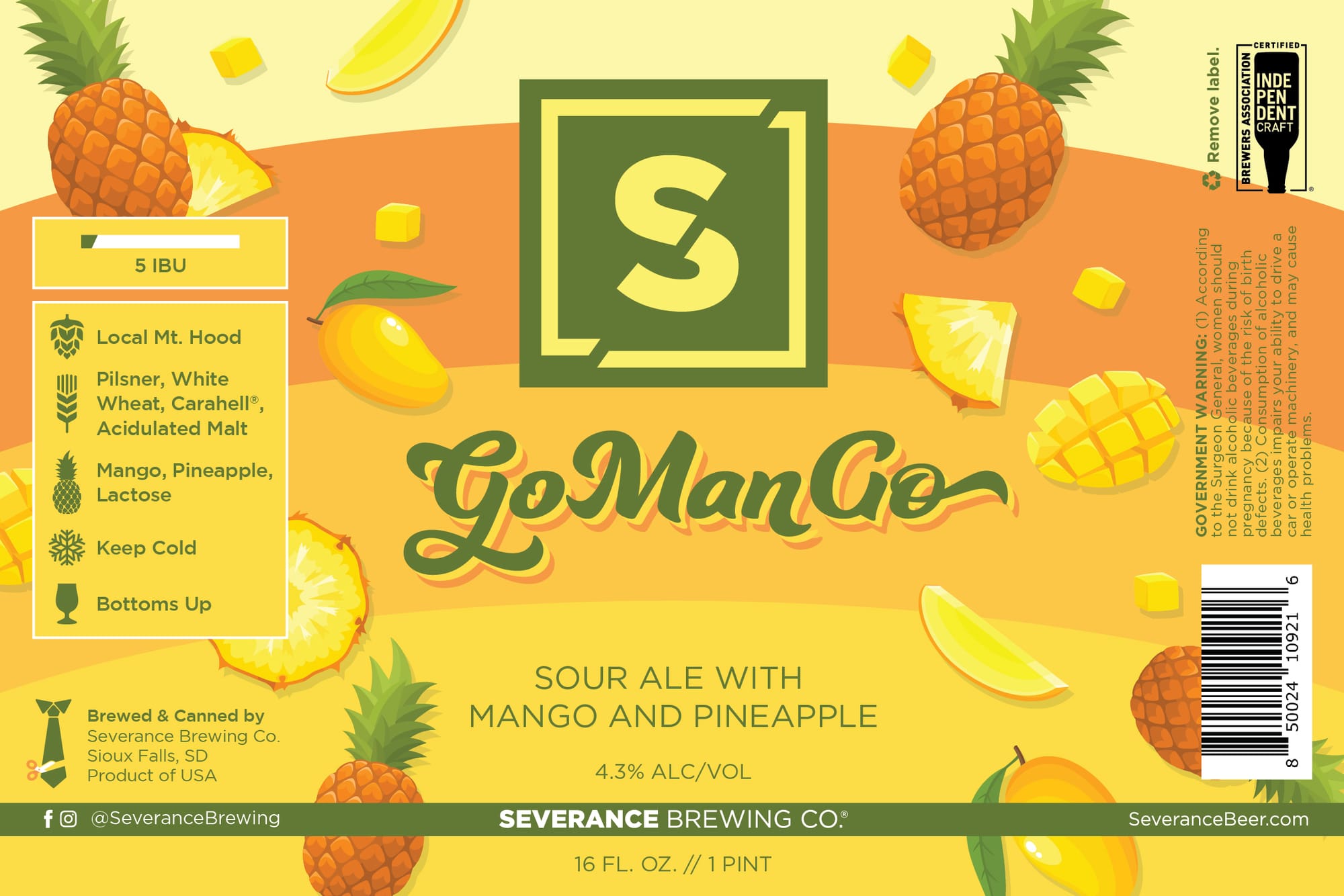 GoManGo by Severance Brewing Co. - beer label