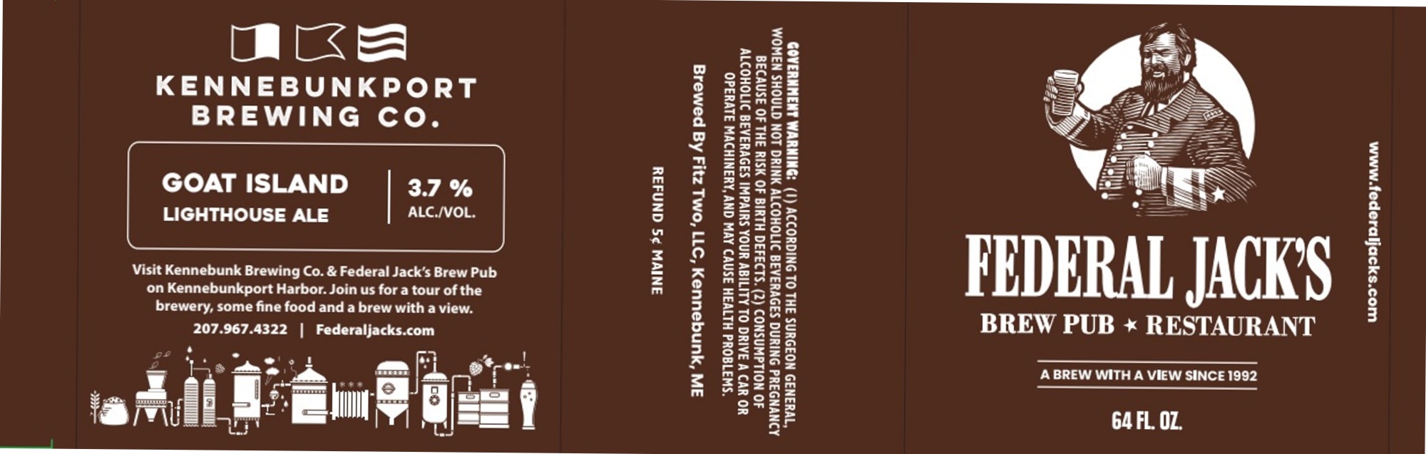 Goat Island Lighthouse Ale by Kennebunkport Brewing Co. - beer label