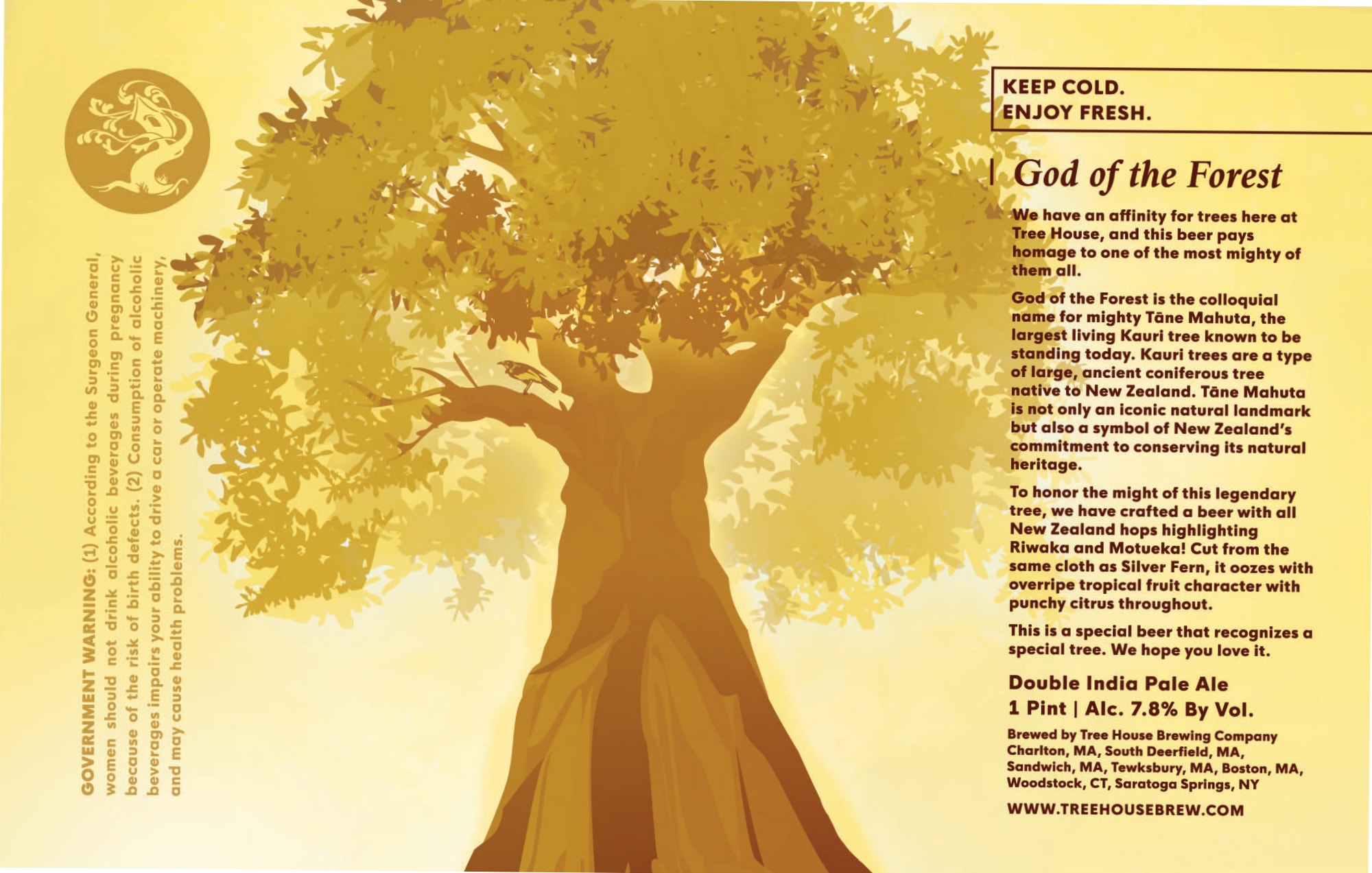 God of the Forest by Tree House Brewing Company - beer label