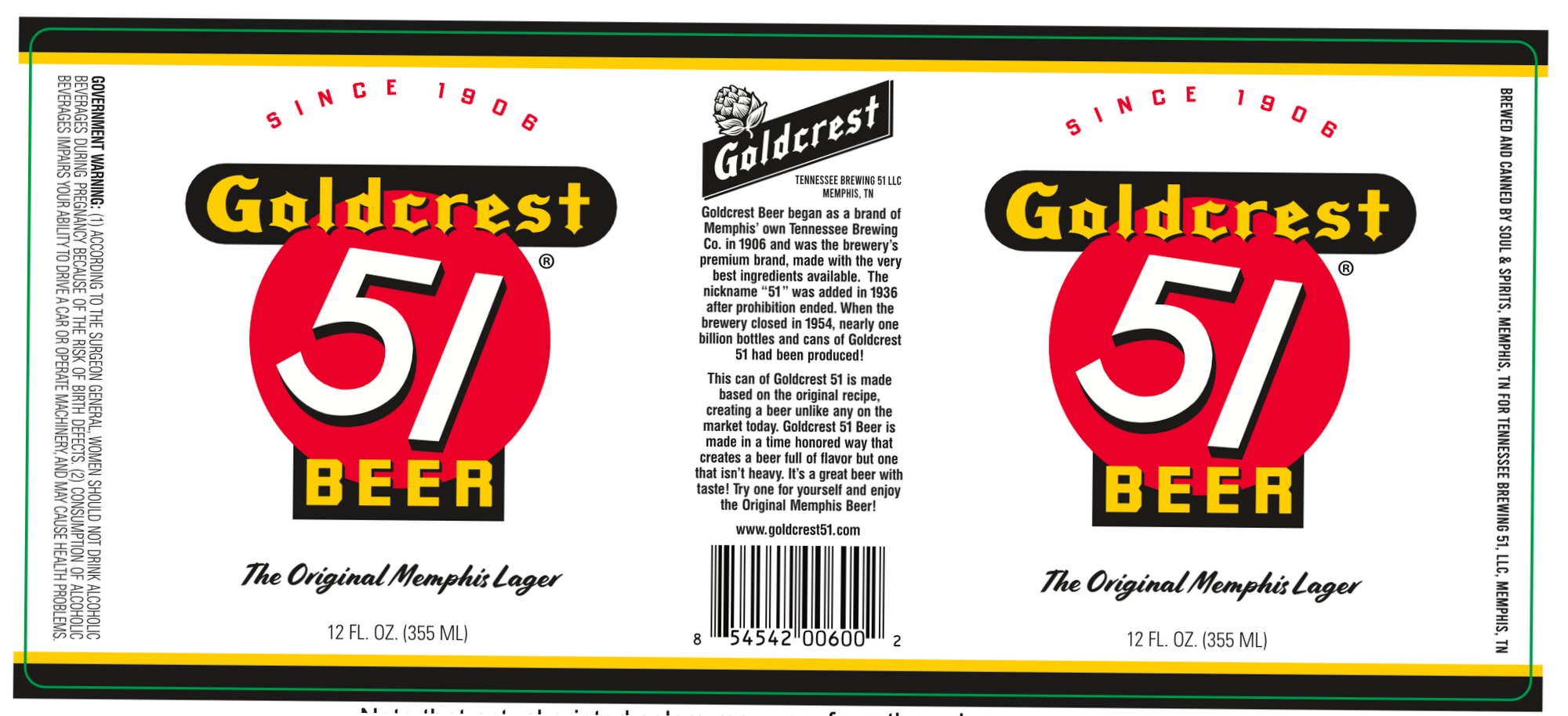 Goldcrest 51 by Goldcrest Brewing Co. - beer label