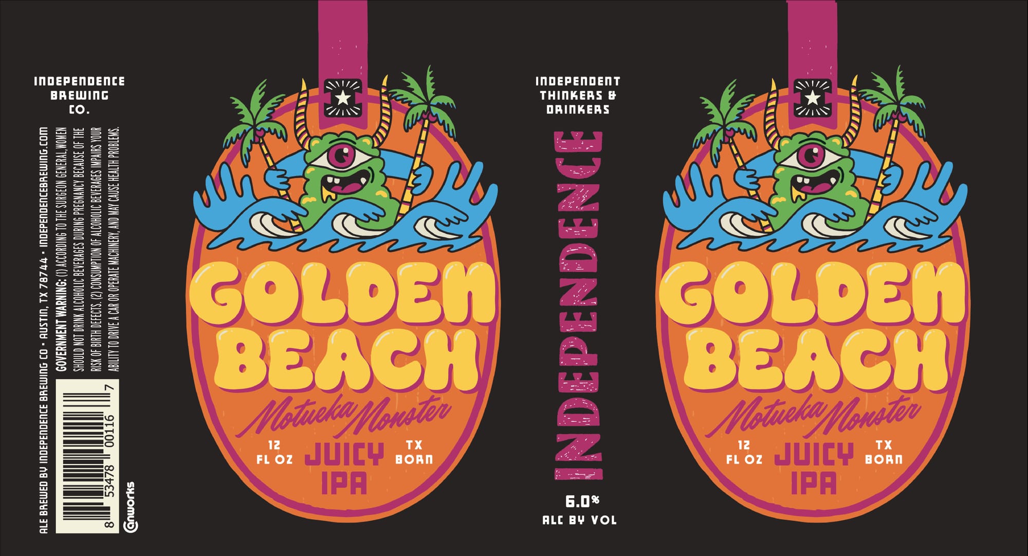 Golden Beach by Independence Brewing Co. - beer label