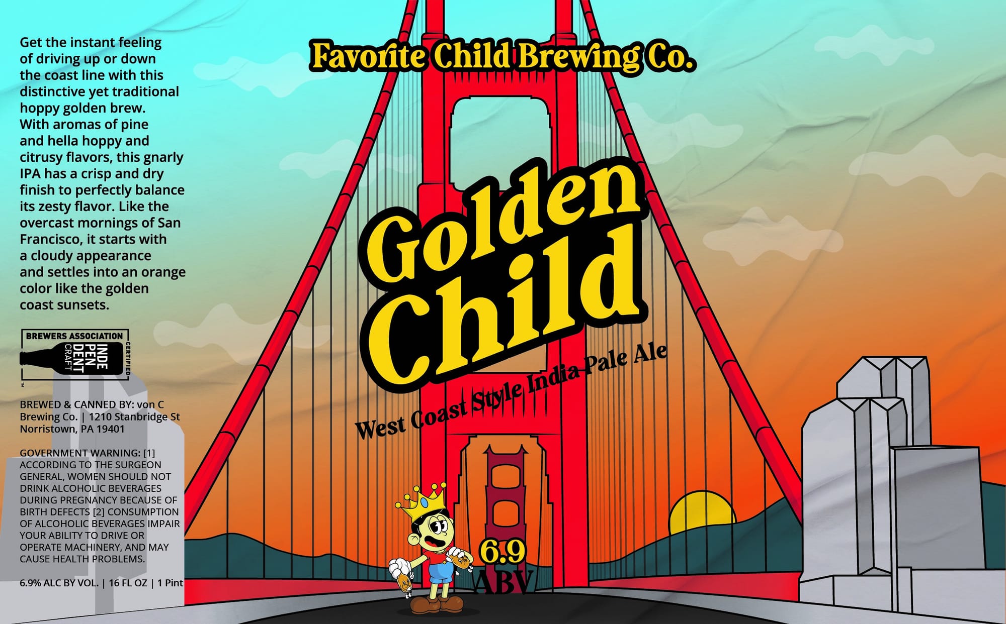 Golden Child by Favorite Child Brewing Co. - beer label