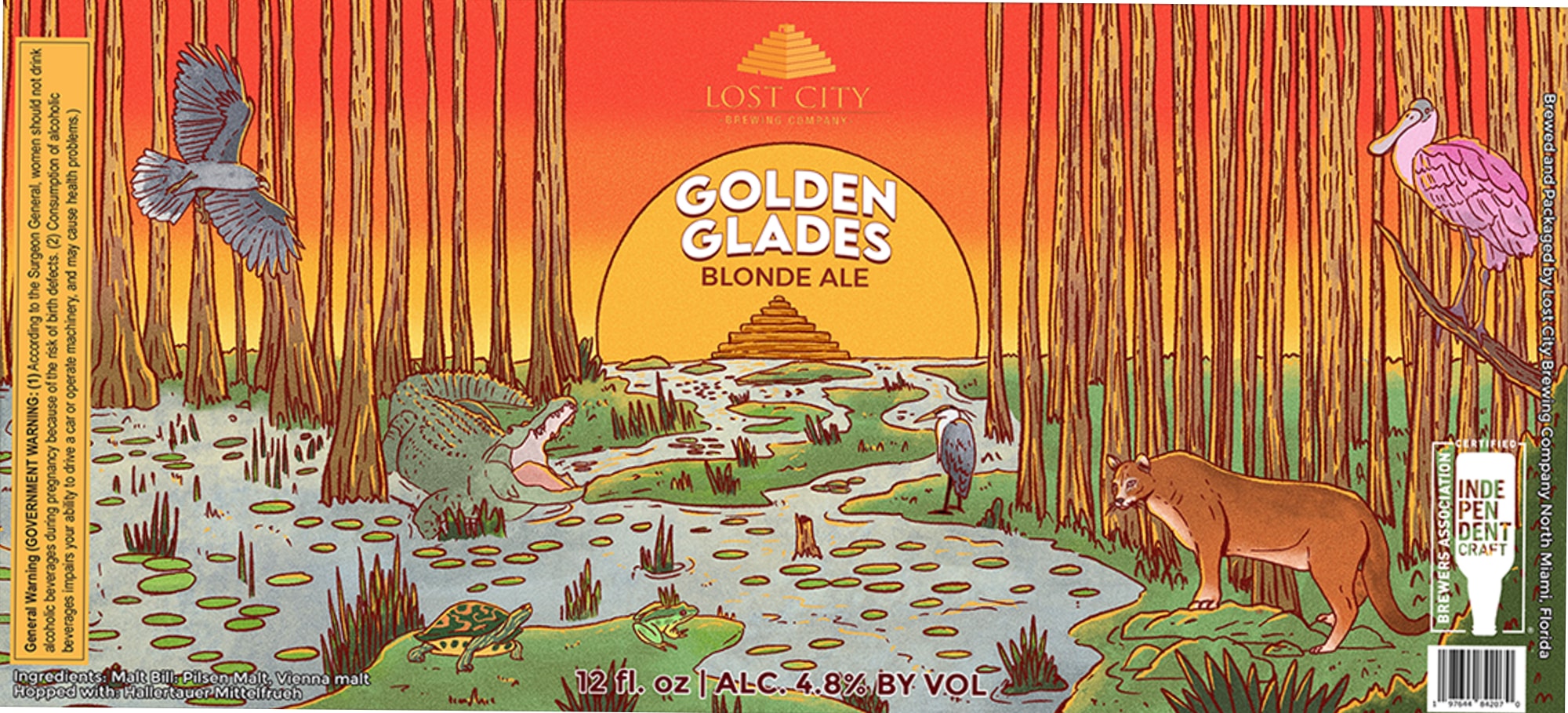 Golden Glades by Lost City Beer Company - beer label