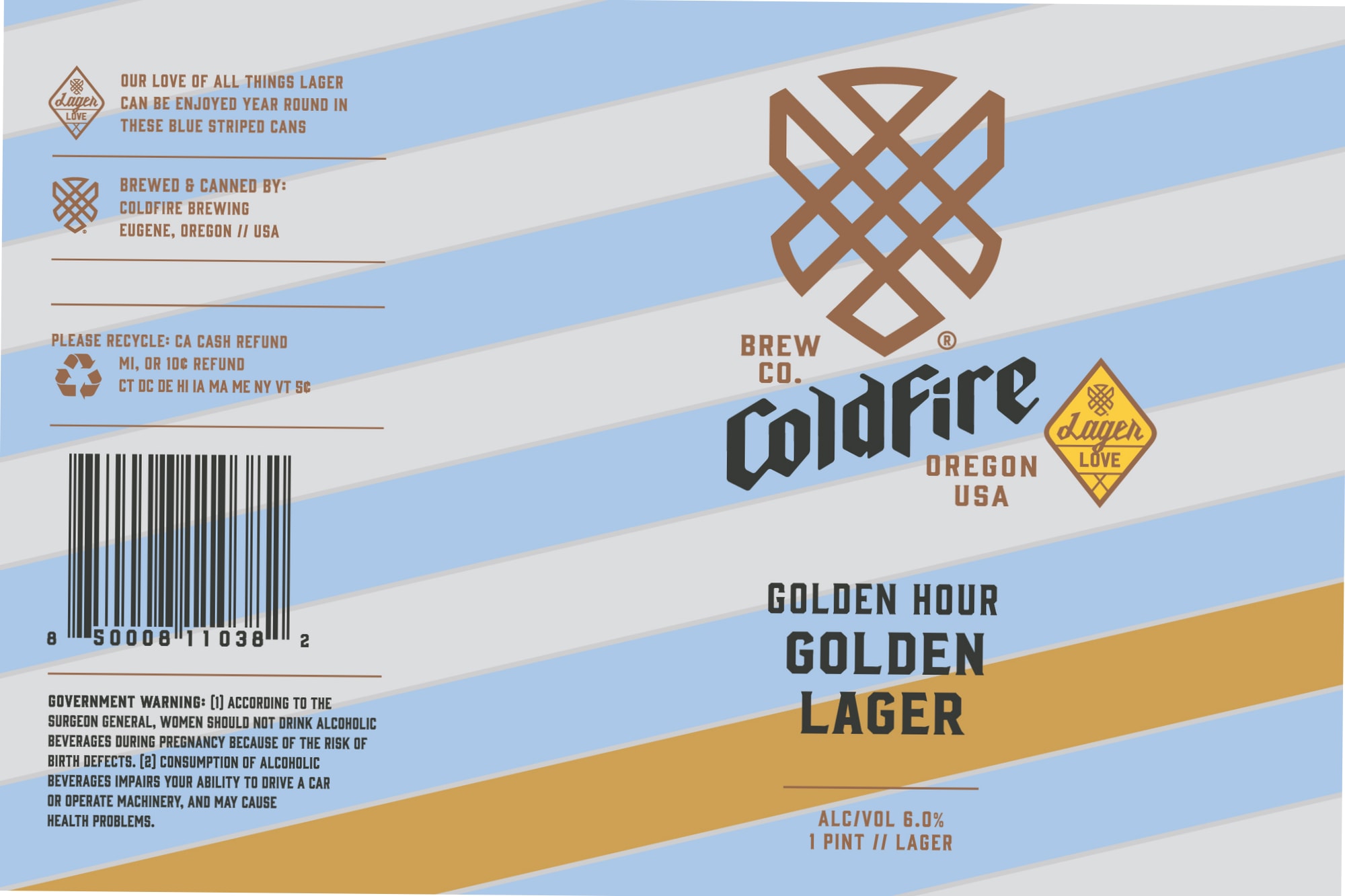 Golden Hour Golden Lager by Coldfire Brewing - beer label