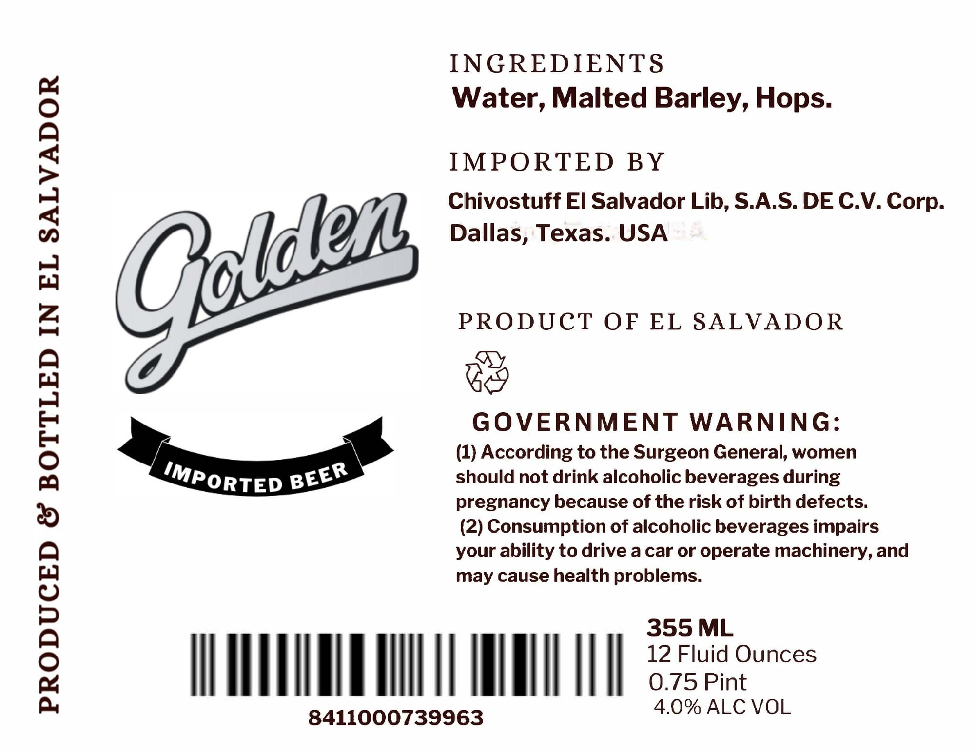 GOLDEN IMPORTED BEER