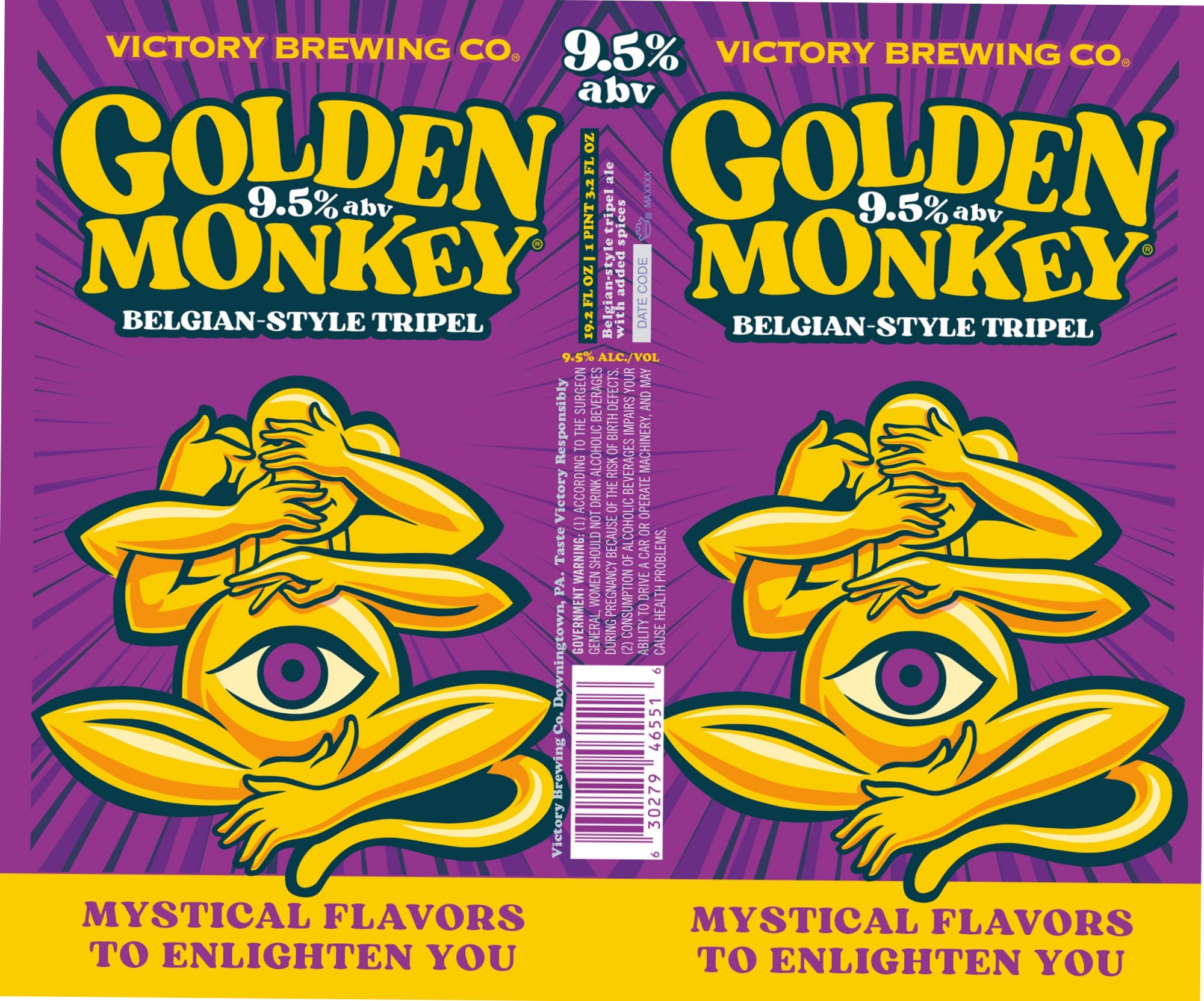Golden Monkey by Victory Brewing Co. - beer label