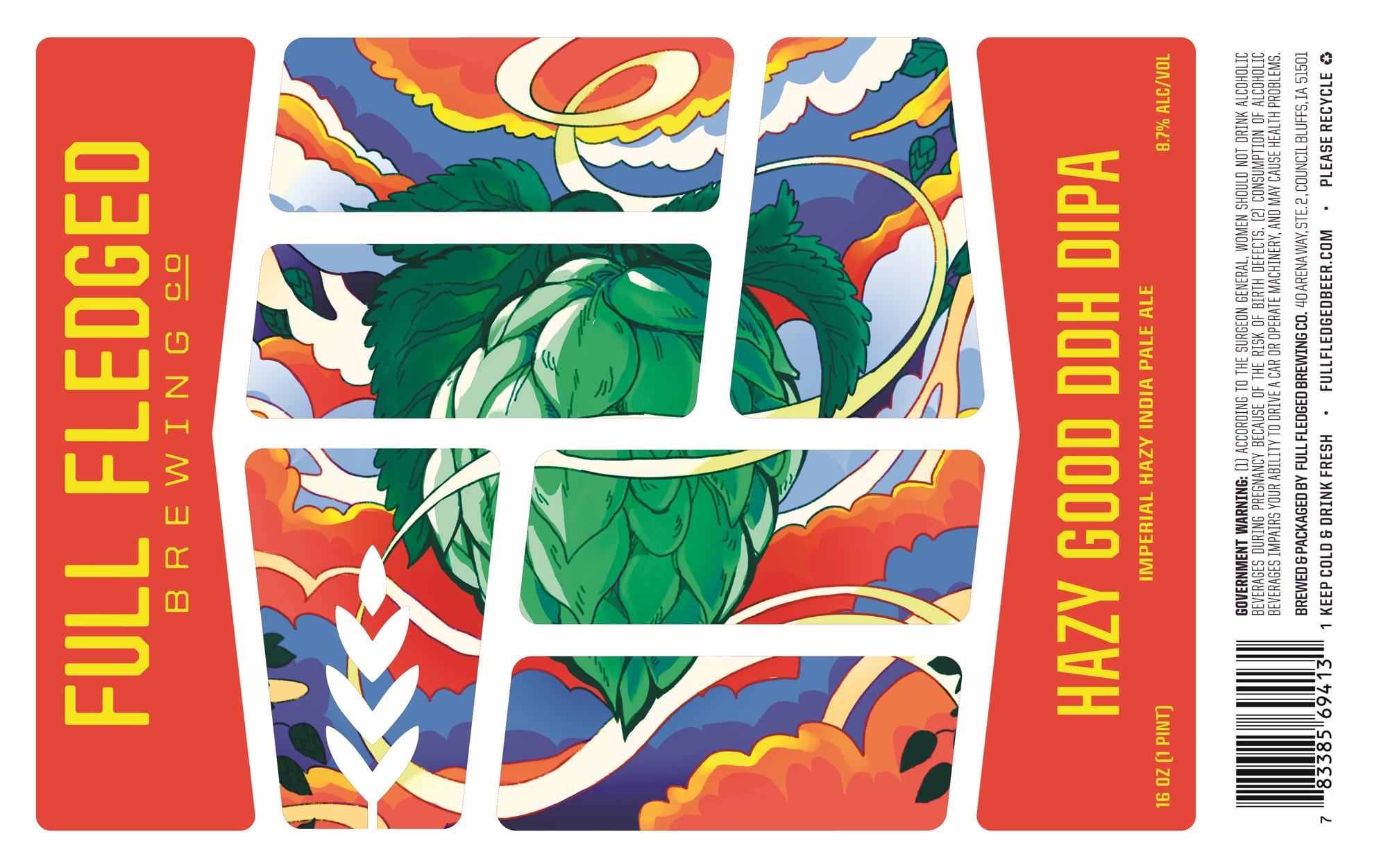 Good DIPA by Fully Leaged Brewing - beer label