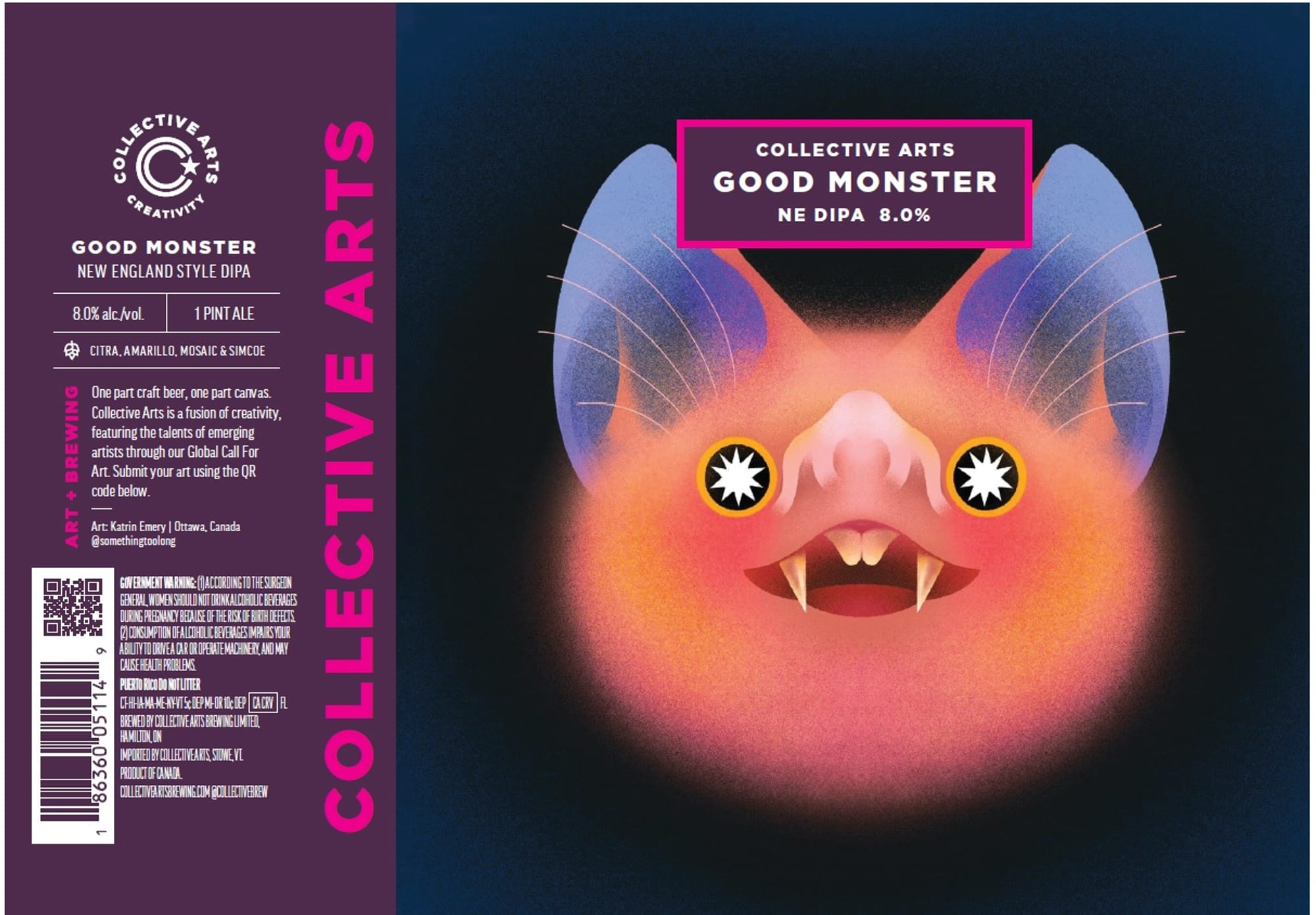 Good Monster by Collective Arts Brewing - beer label