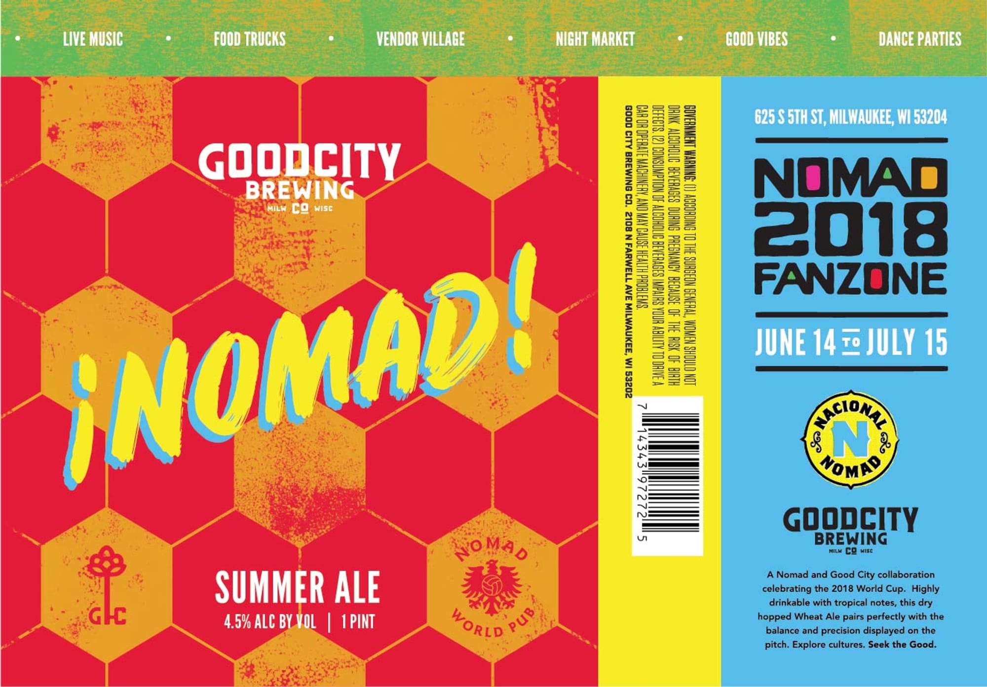 ¡NOMAD! FANZONE by GoodCity Brewing - beer label