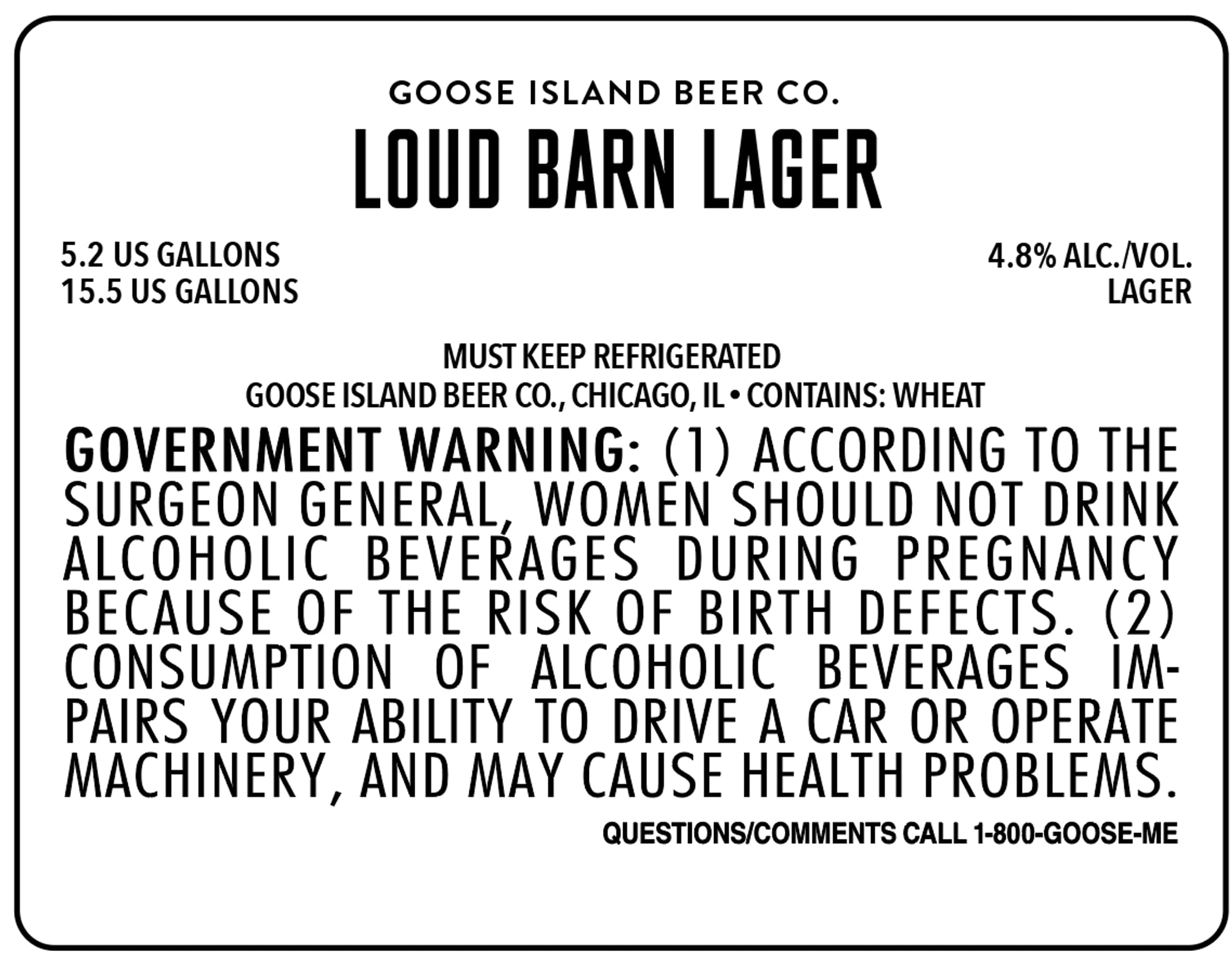 Loud Barn Lager by Goose Island Beer Co. - beer label