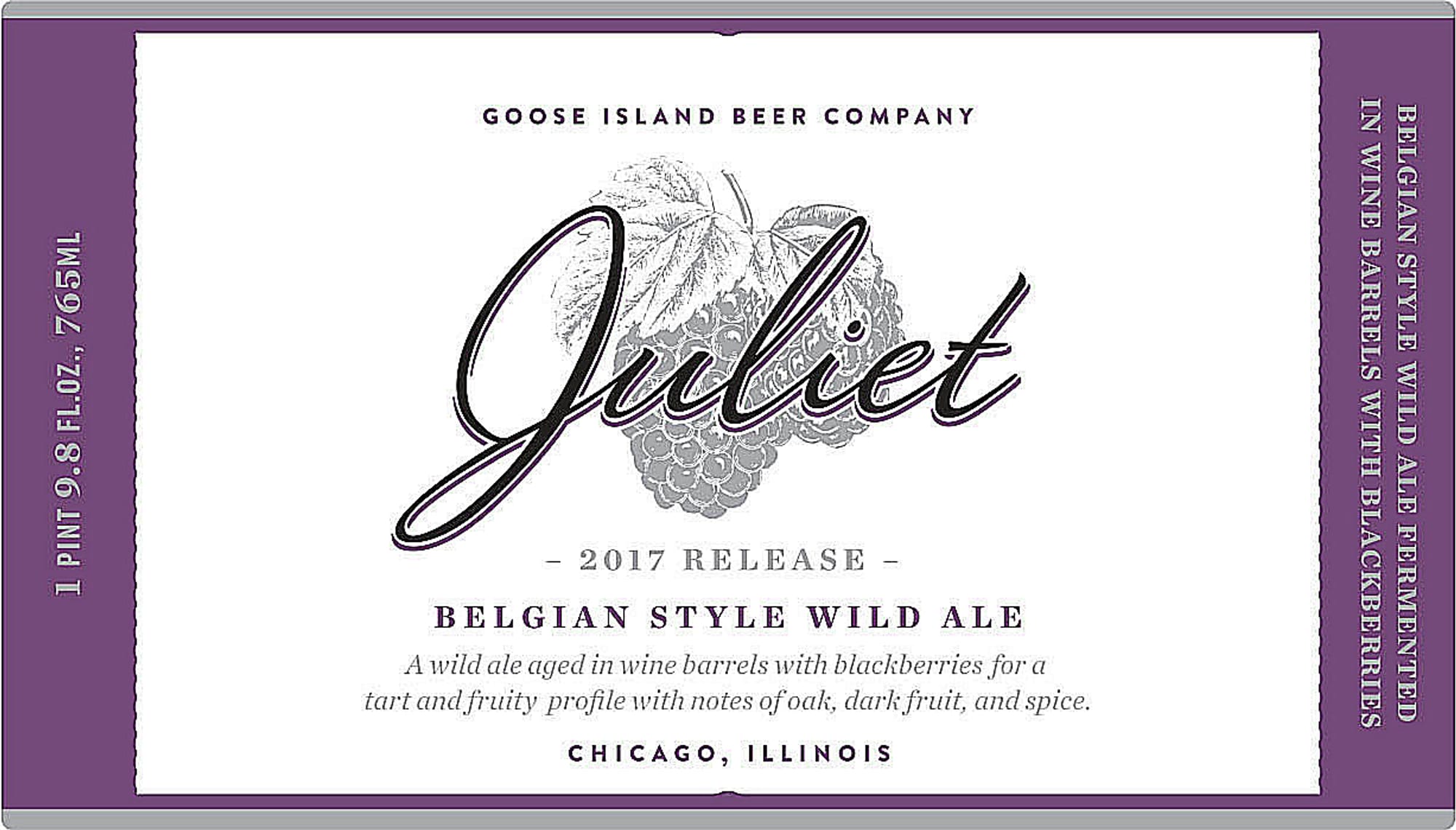 Juliet by Goose Island Beer Company - beer label