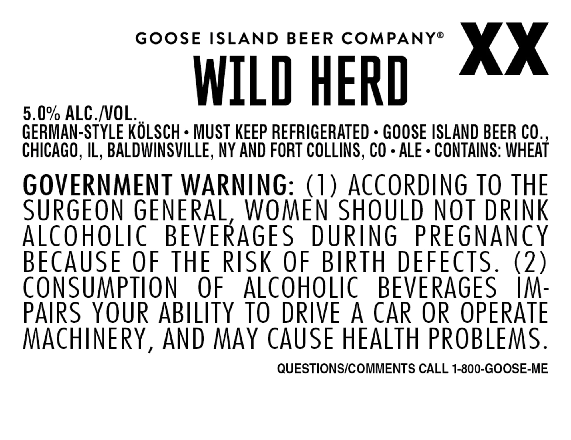 Wild Herd by Goose Island Beer Company - beer label