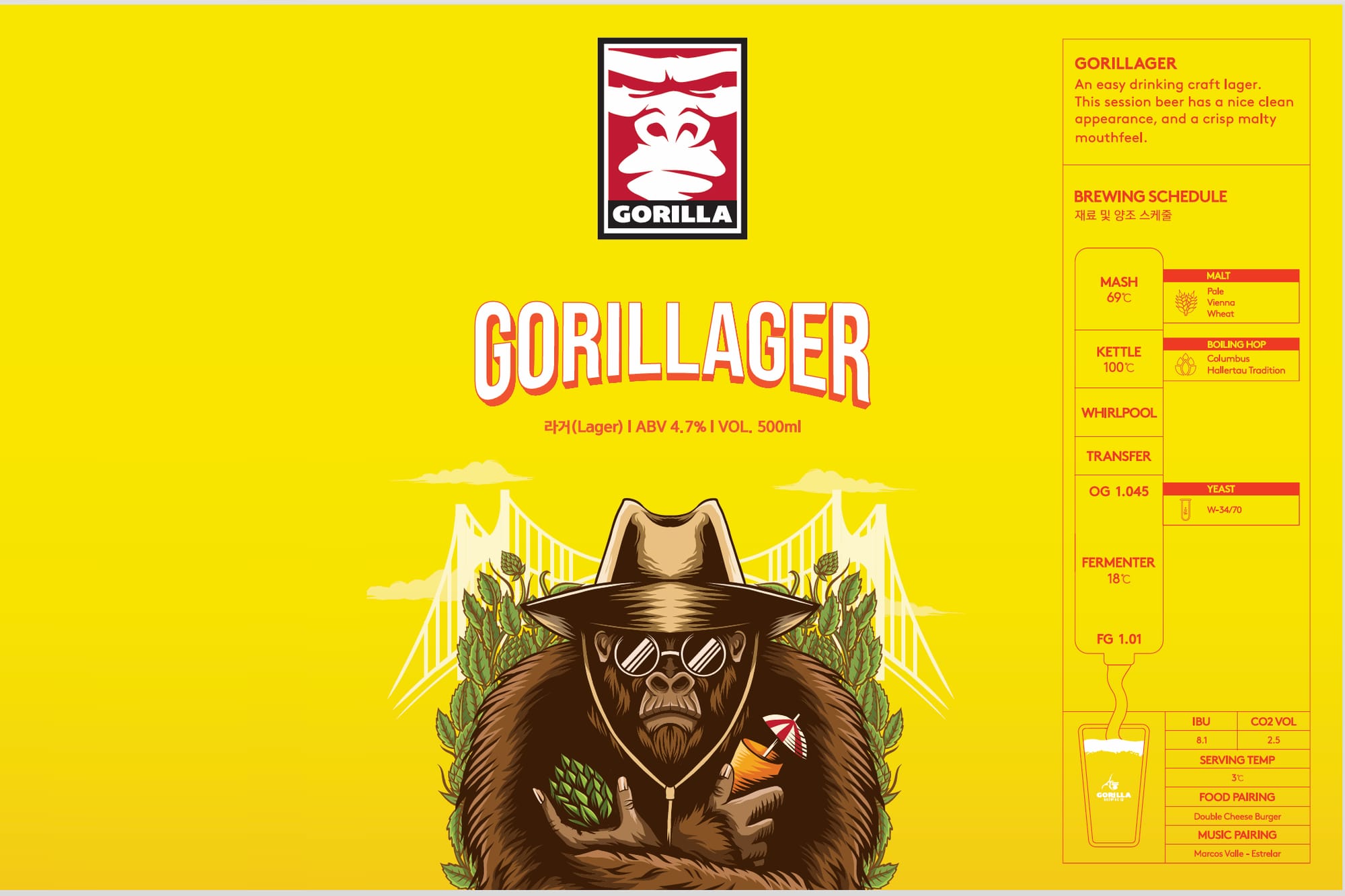 Gorillager by Gorilla - beer label
