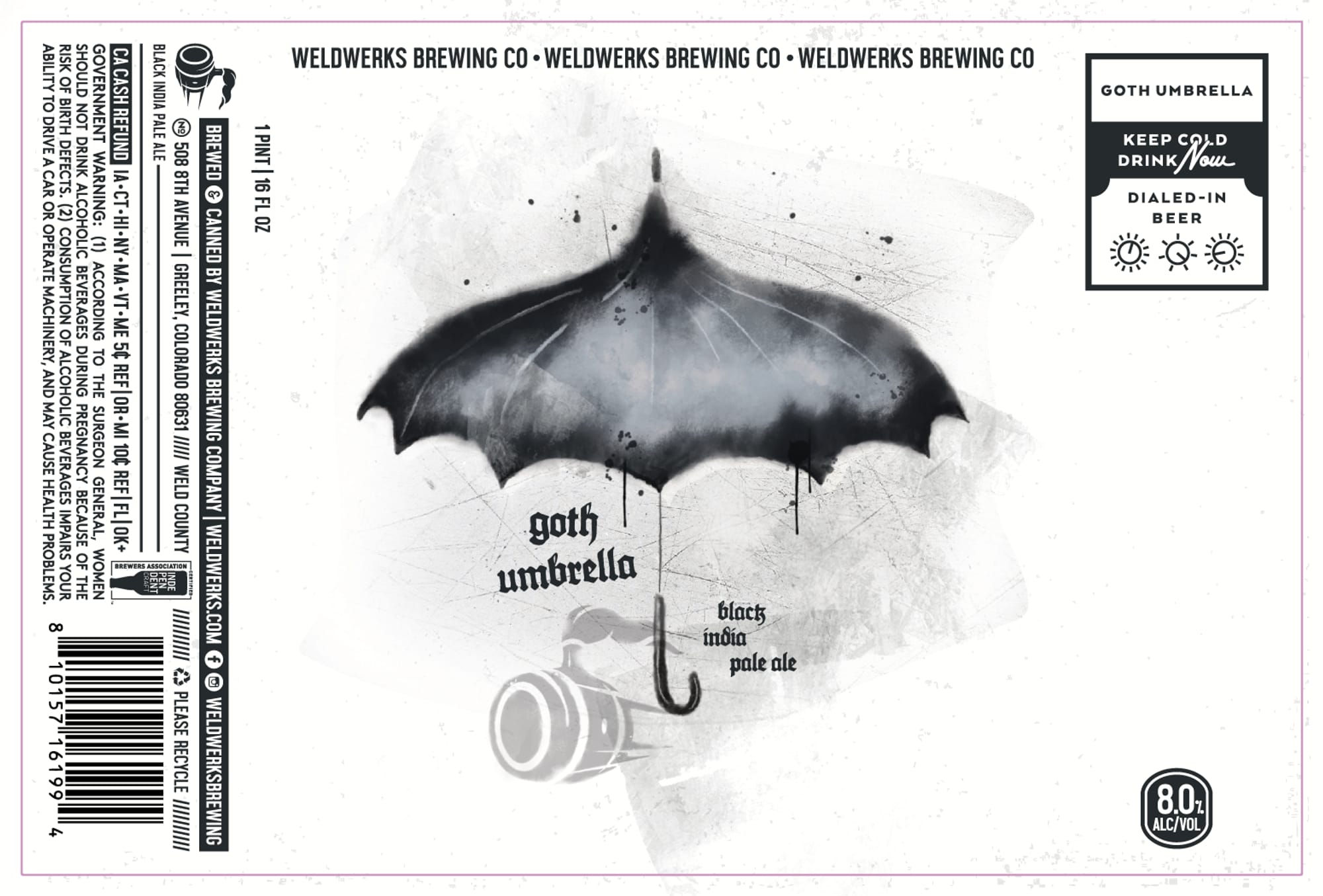 Goth Umbrella by WeldWerks Brewing Co. - beer label
