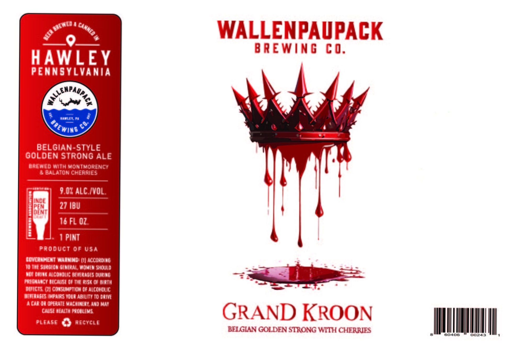 Grand Kroon by Wallenpaupack Brewing Co. - beer label