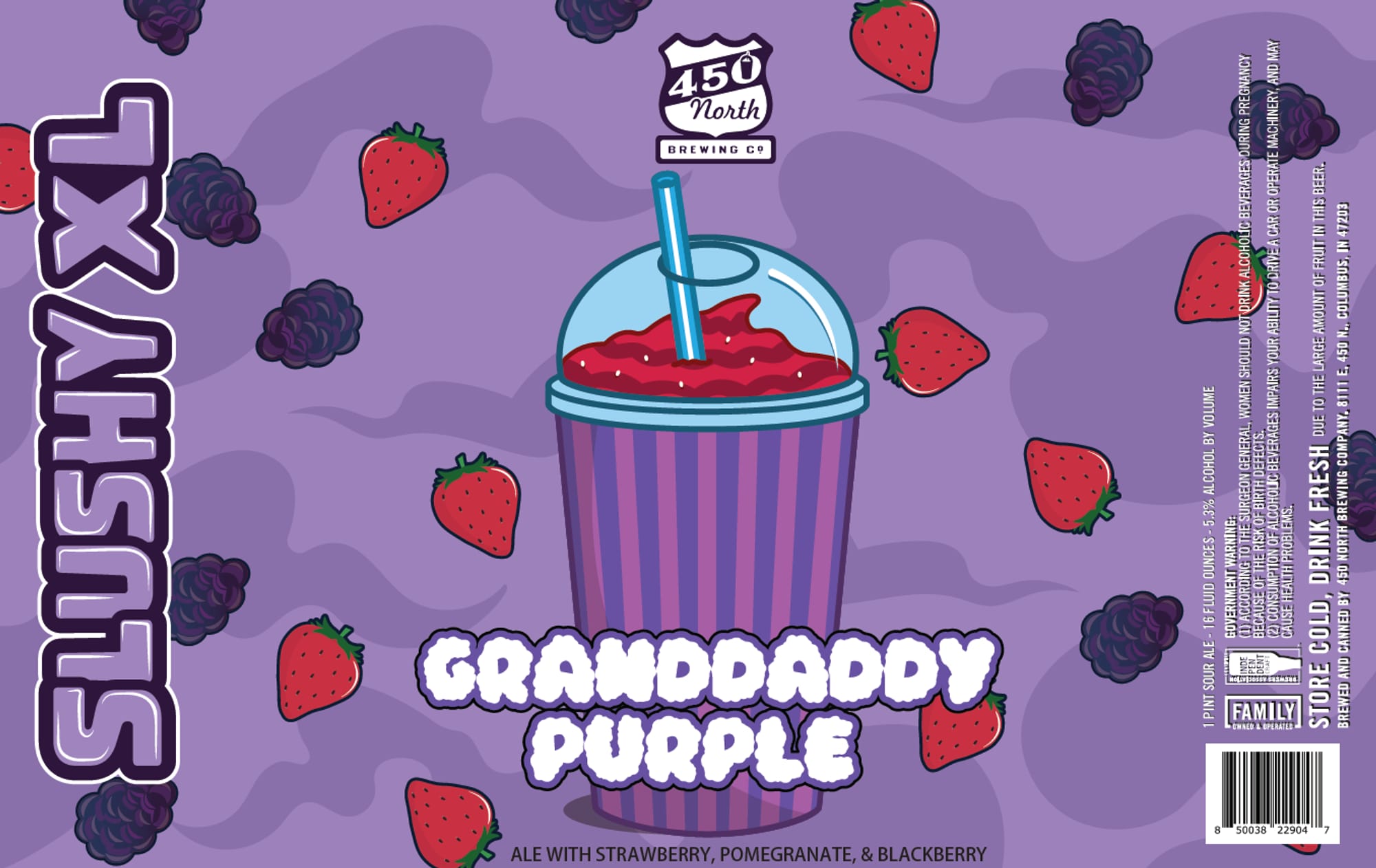 Grandpappy Purple by 450 North Brewing Co - beer label