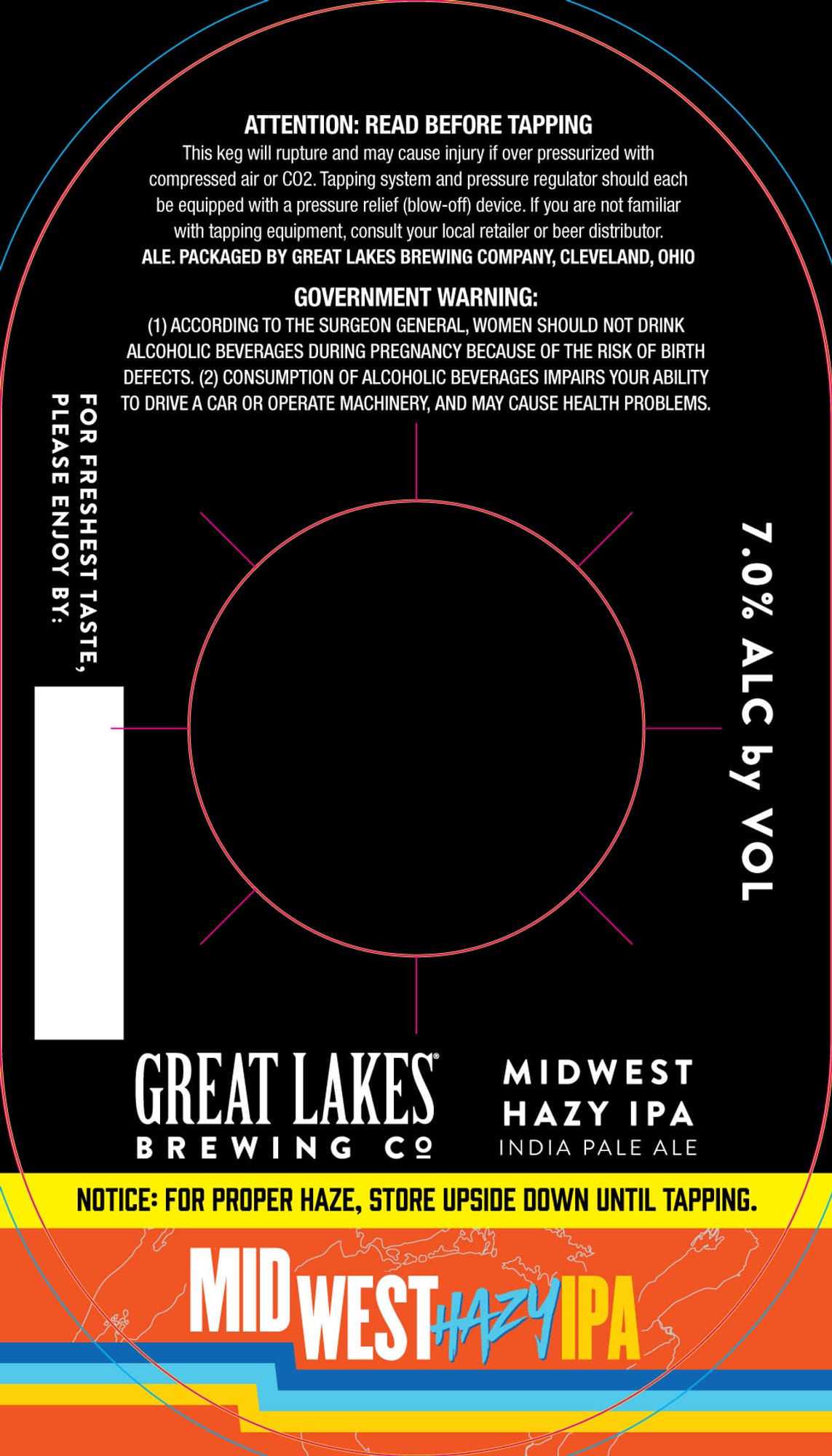Midwest Hazy IPA by Great Lakes Brewing Co - beer label