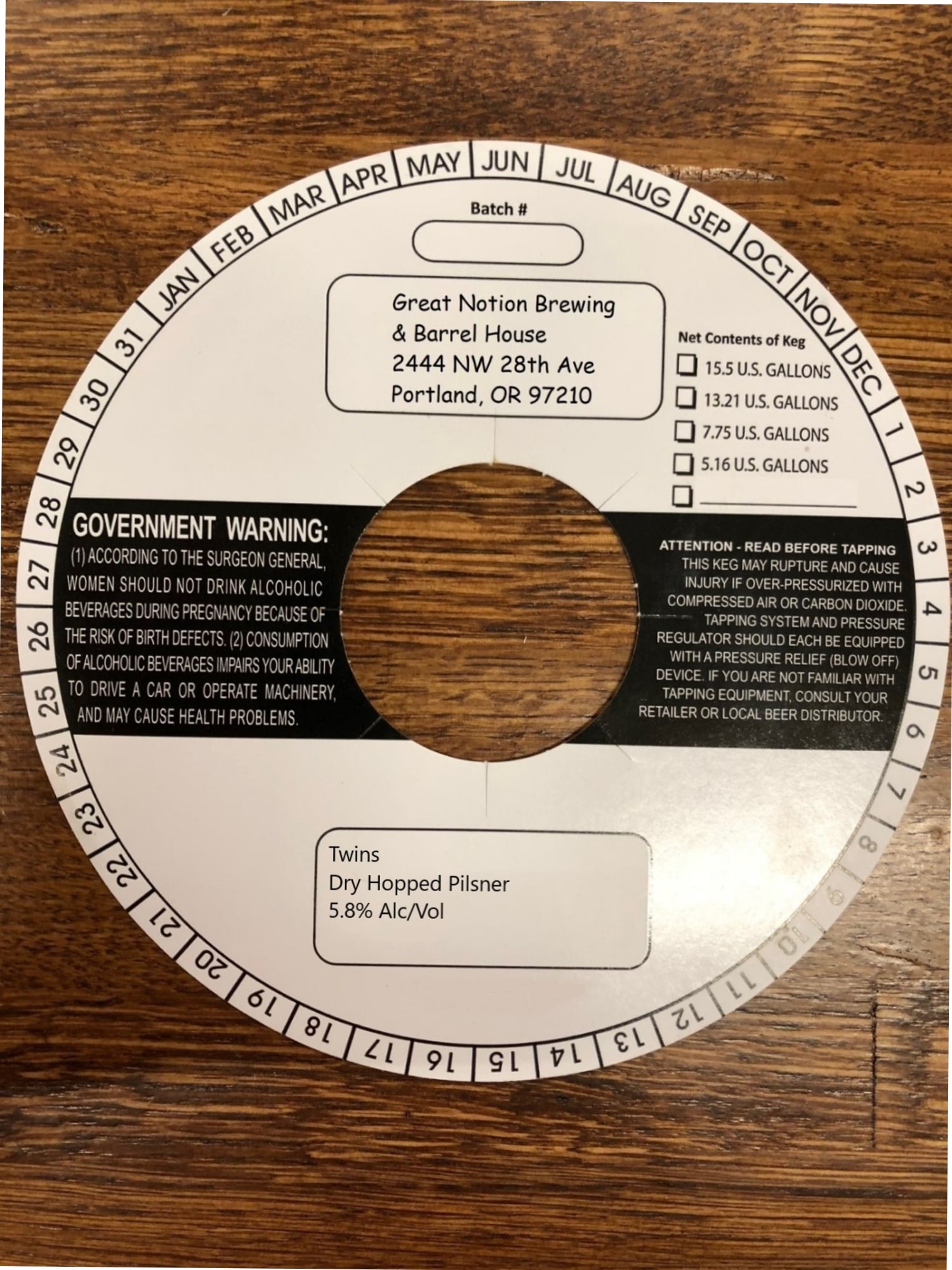 Twins by Great Notion Brewing & Barrel House - beer label