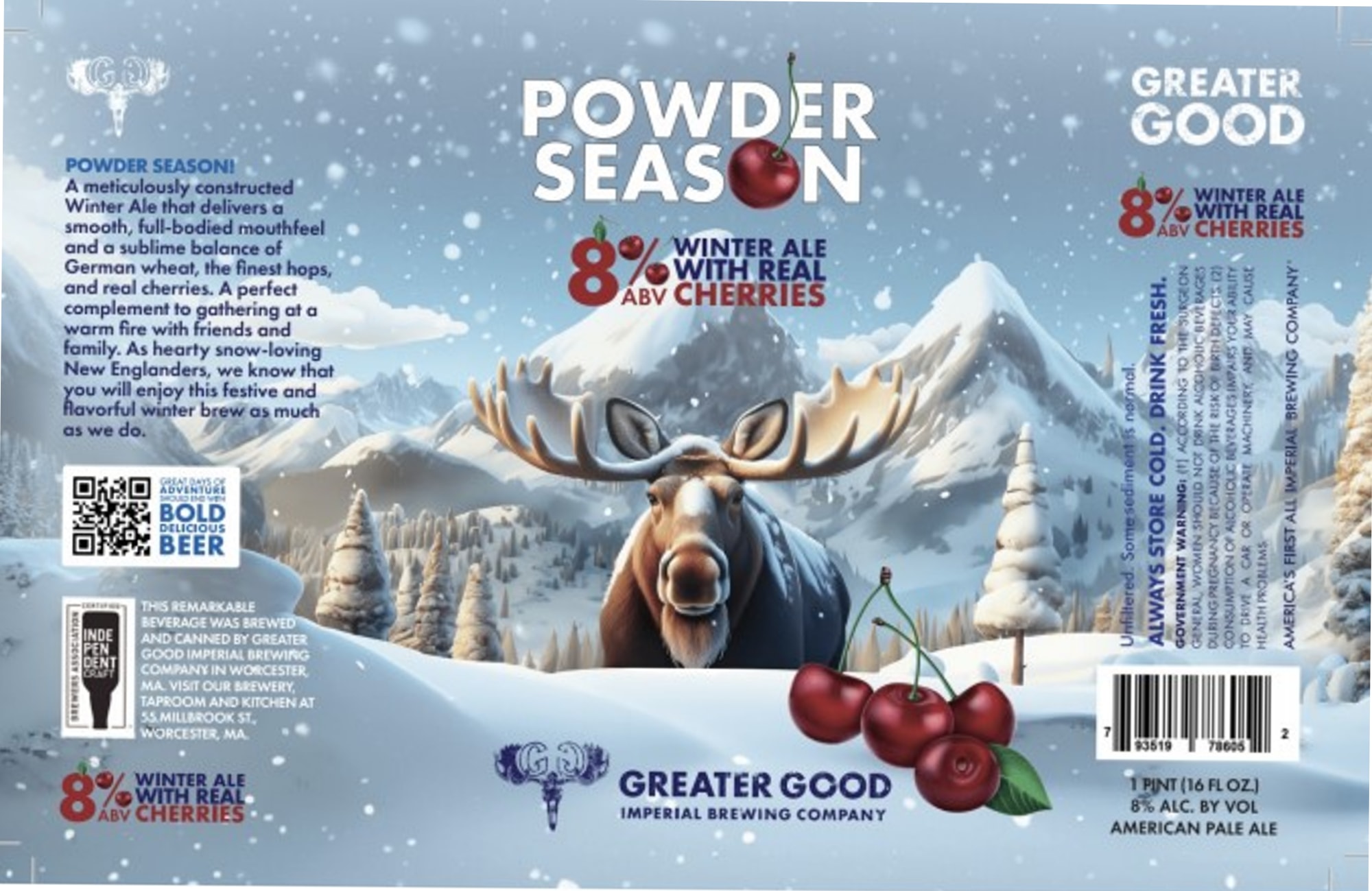 Powder Season by Greater Good Imperial Brewing Company - beer label