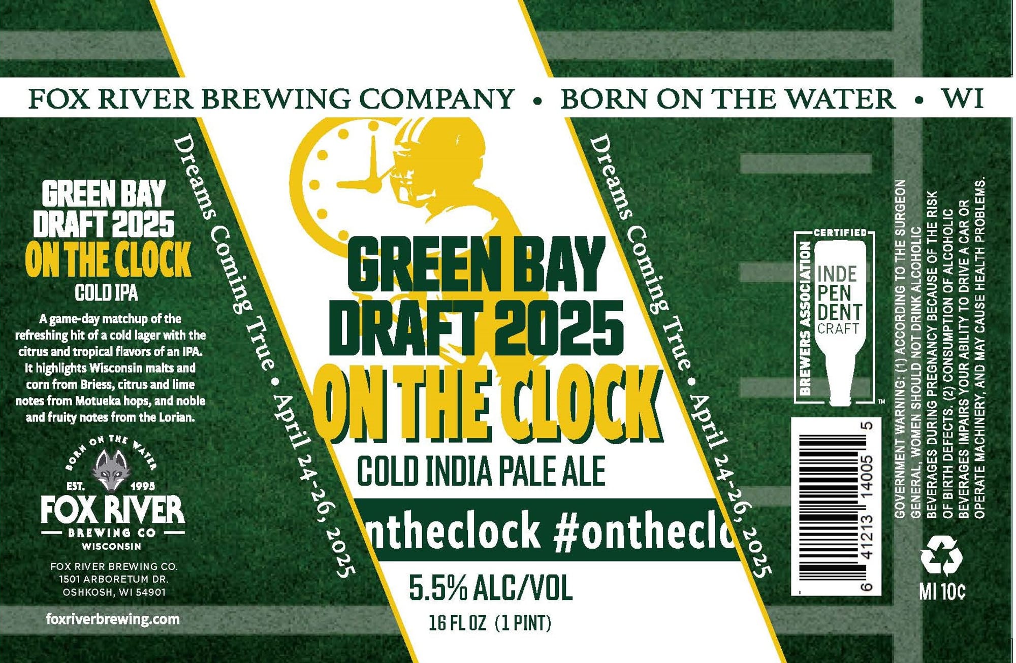 Green Bay Draft 2025 by Fox River Brewing Company - beer label
