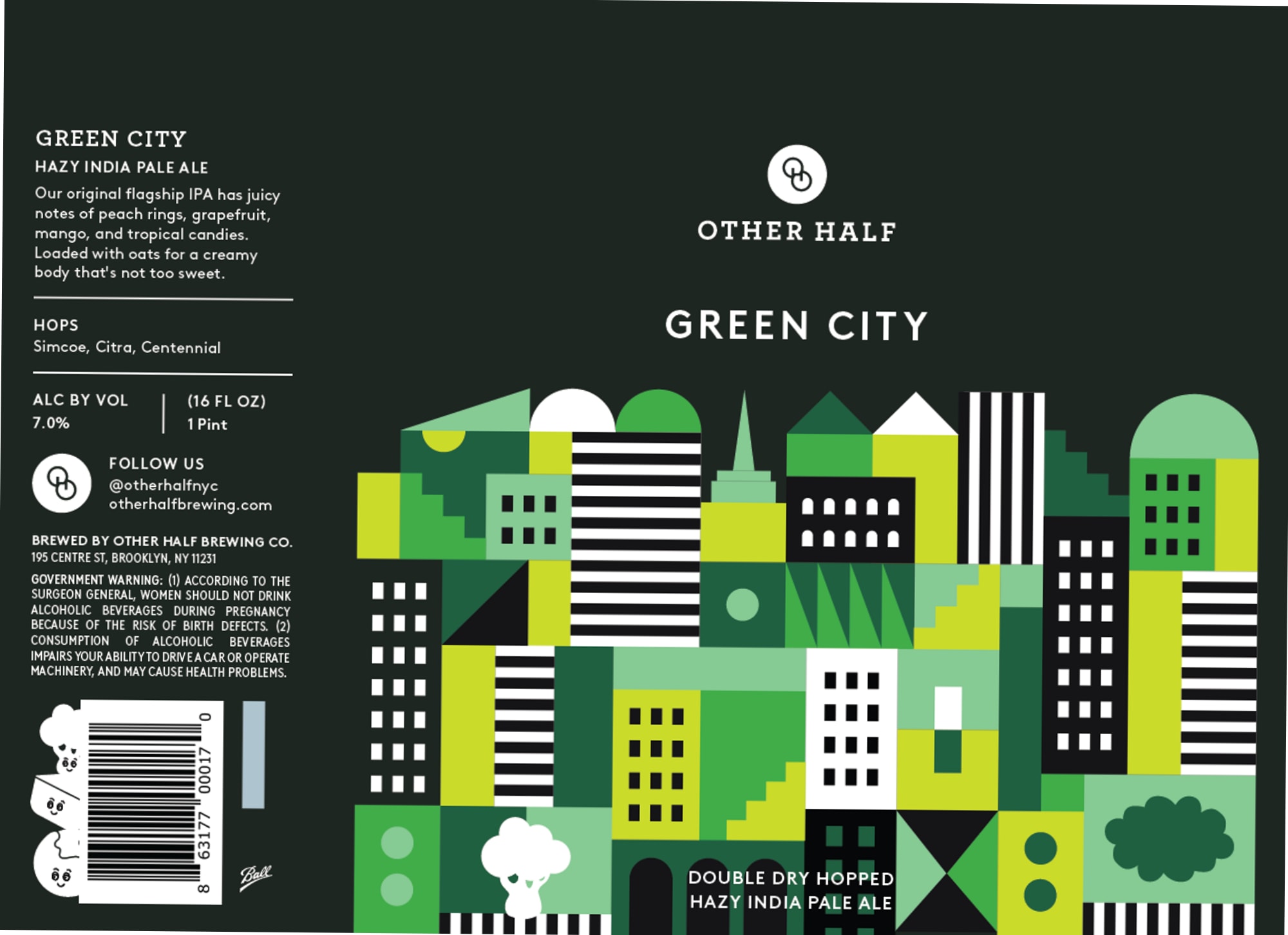 Green City by Other Half Brewing Co. - beer label