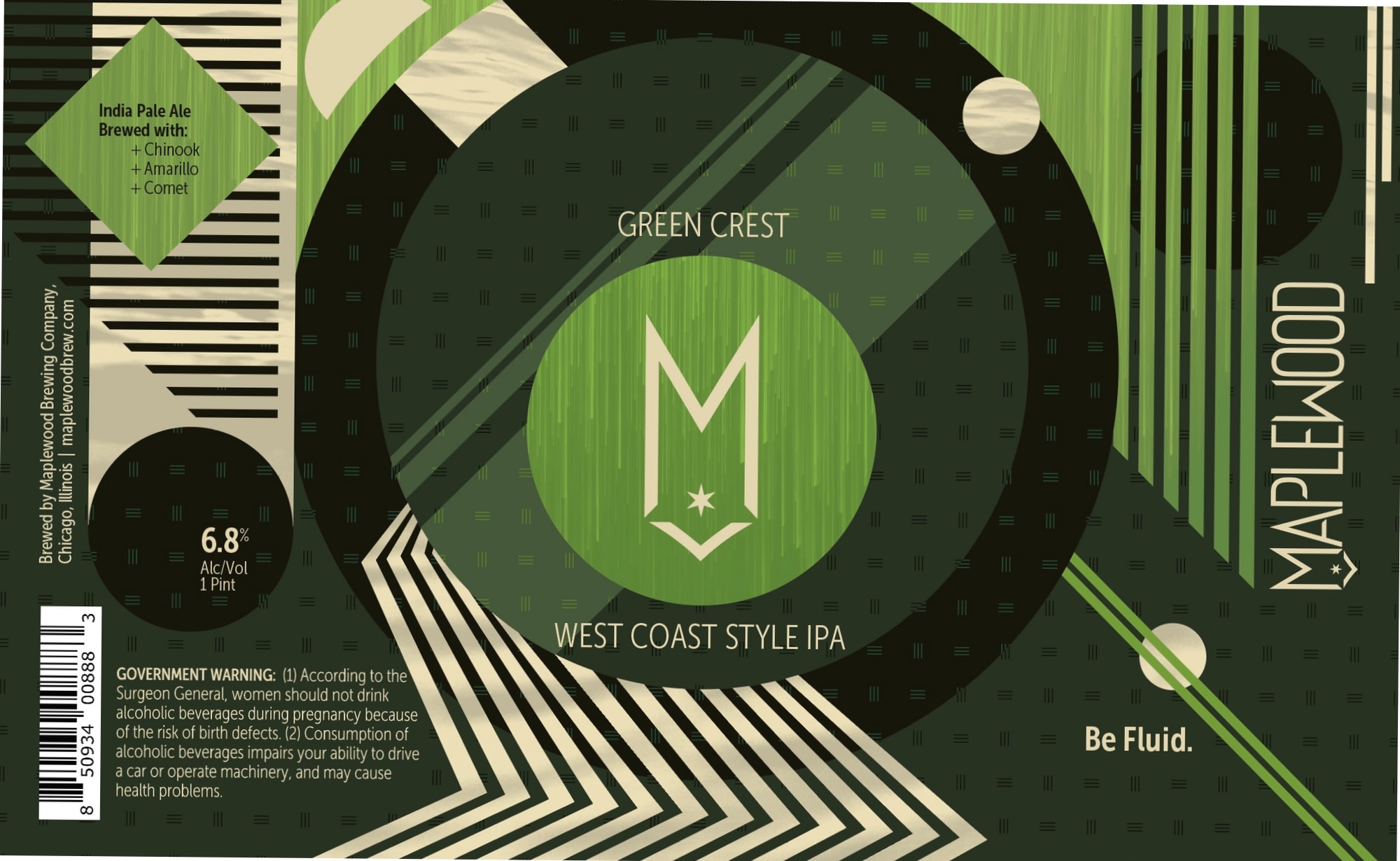 Green Crest by Maplewood Brewing Company - beer label