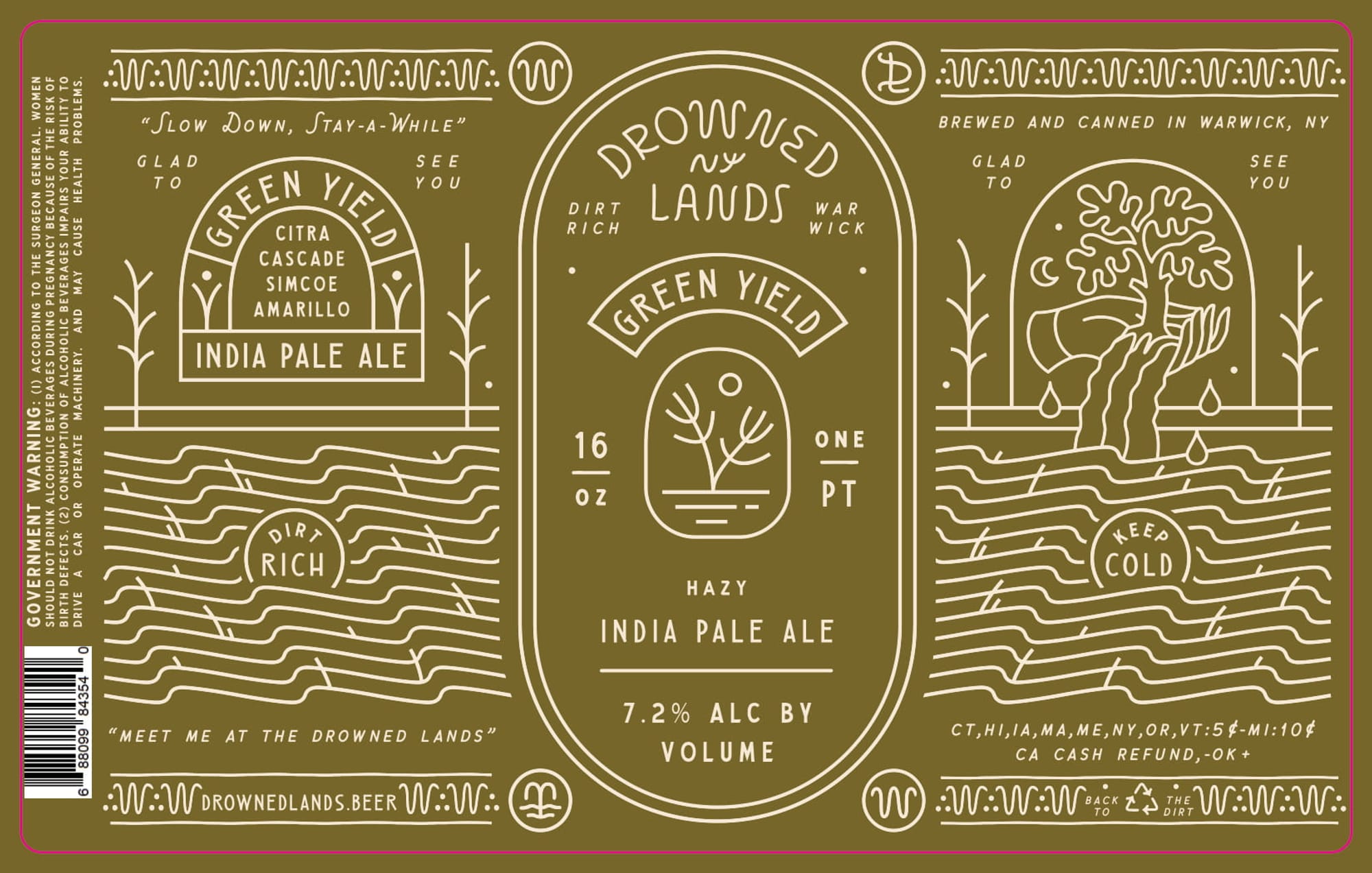 Green Yield by Drowned Lands - beer label