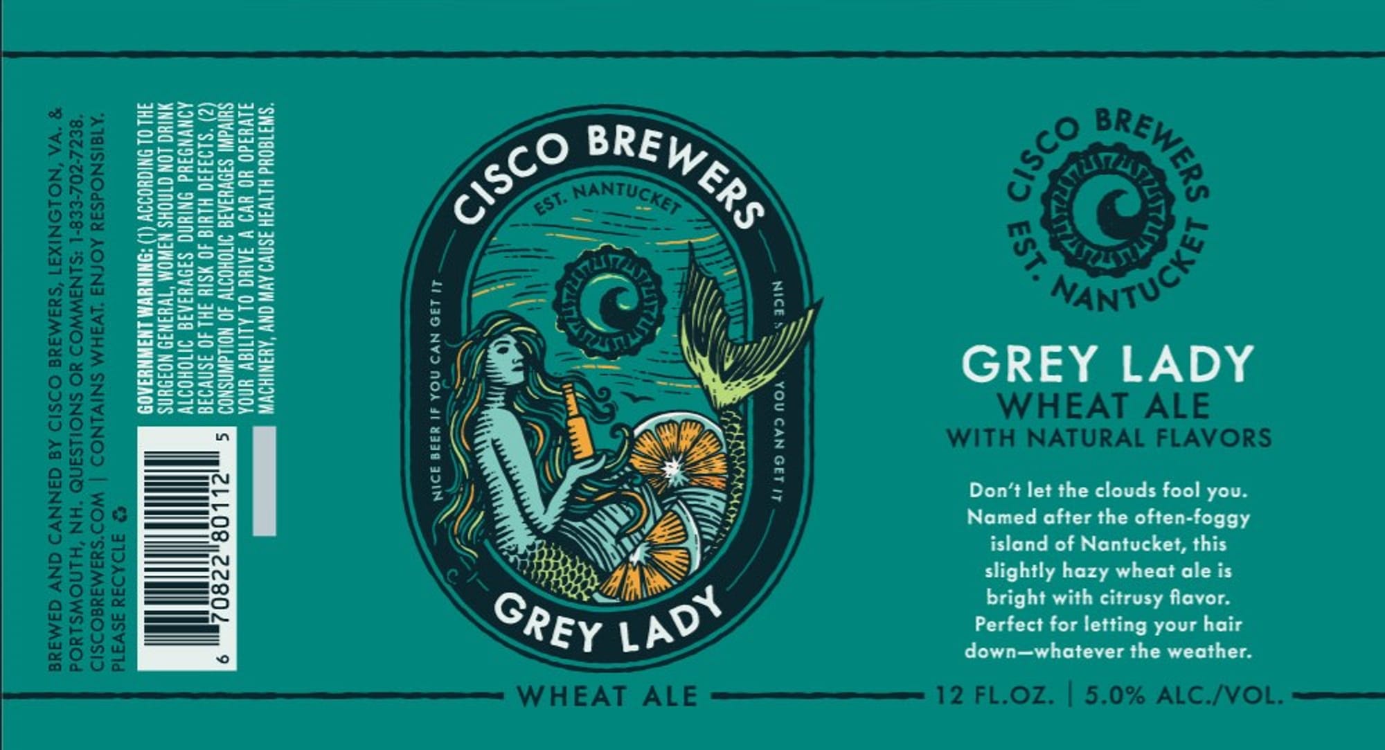 Grey Lady by Cisco Brewers - beer label