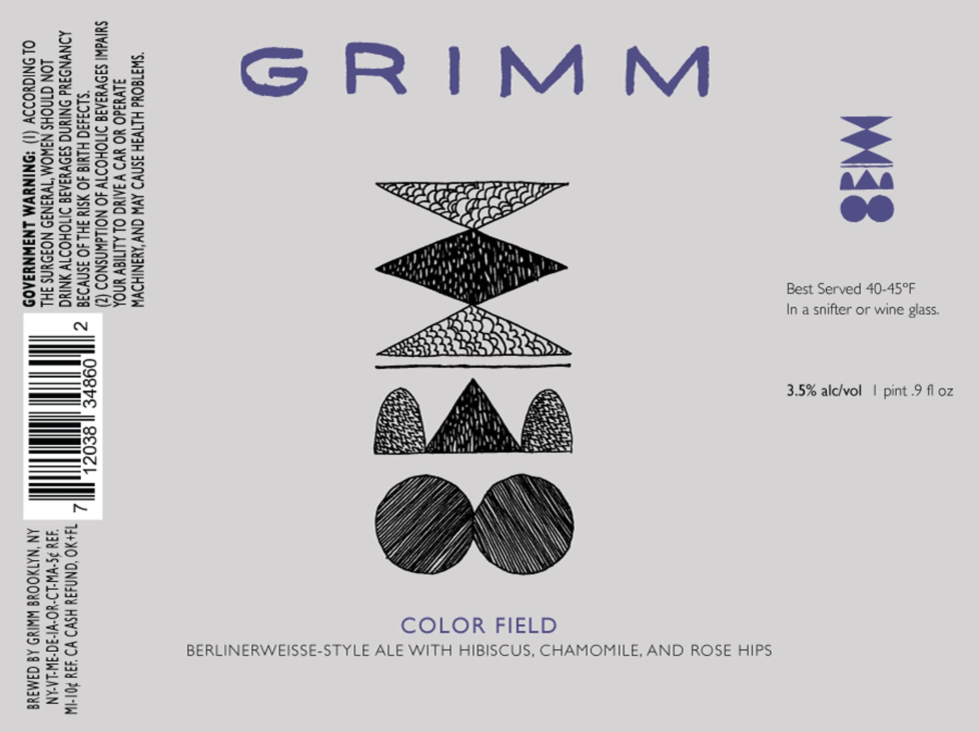 Color Field by Grimm Artisanal Ales - beer label