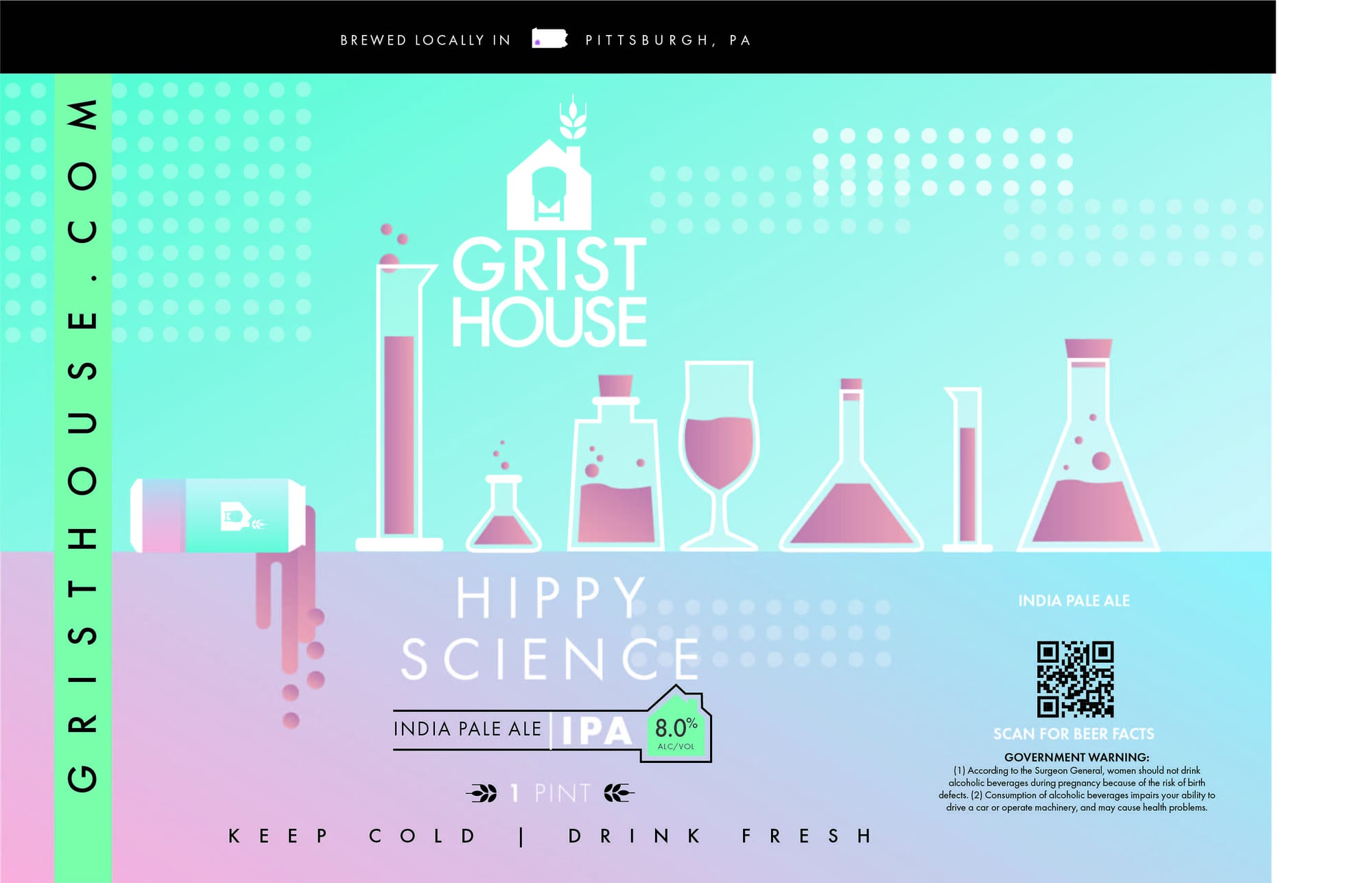 Hippy Science by Grist House Brewing Company - beer label
