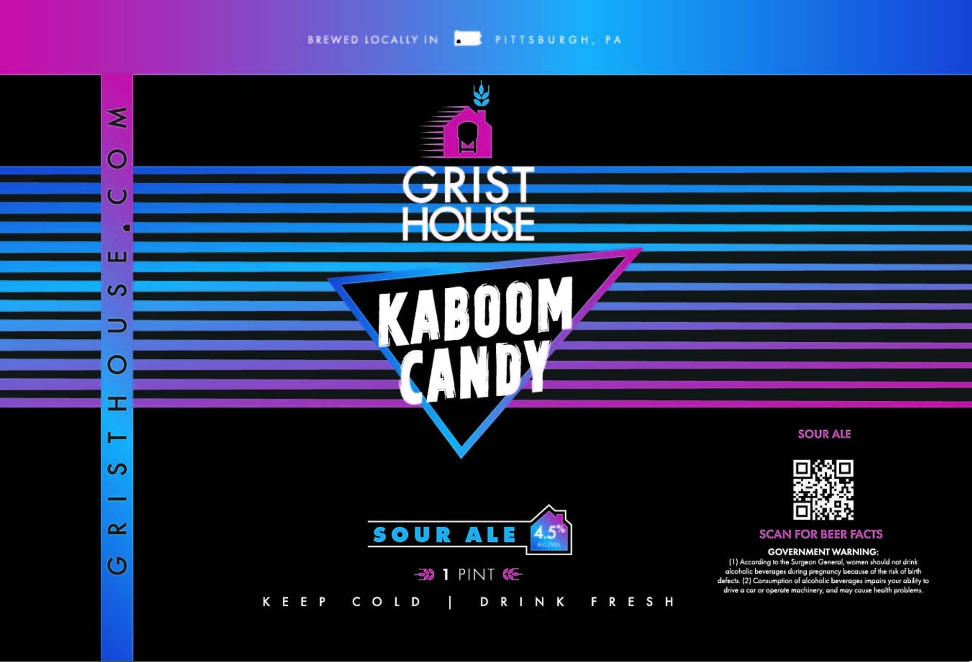 Kaboom Candy by Grist House Brewing Company - beer label