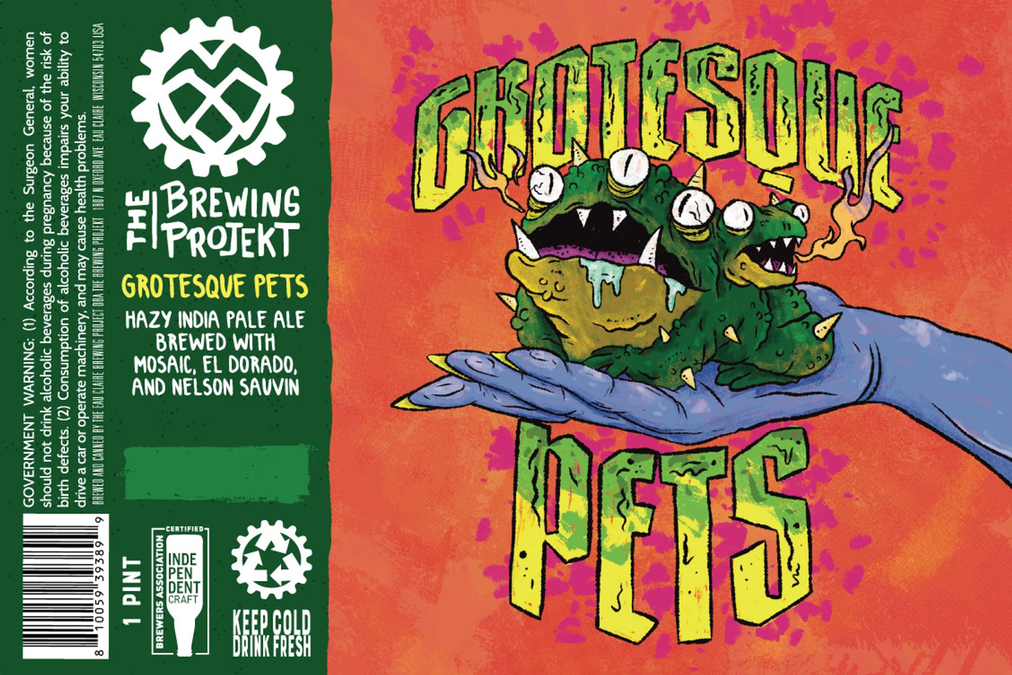 Grotesque Pets by The Fixture Brewing Projekt - beer label