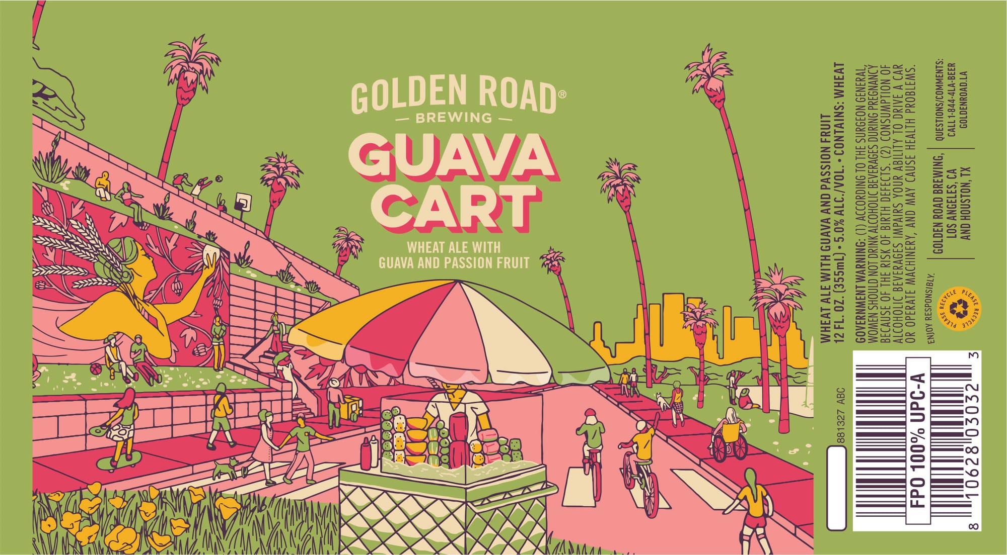 Guava Cart by Golden Road Brewing - beer label