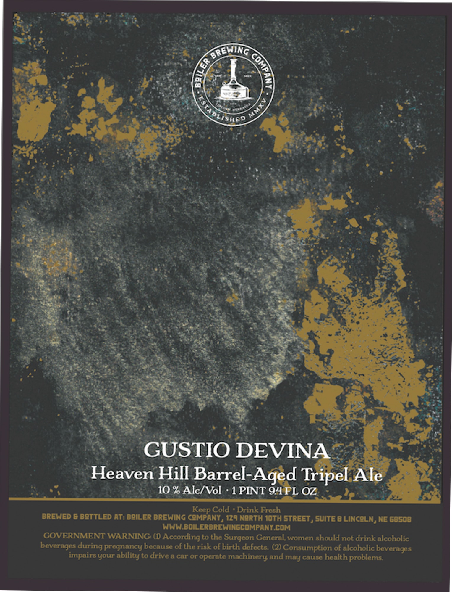 Gustio Devina by Briller Brewing Company - beer label