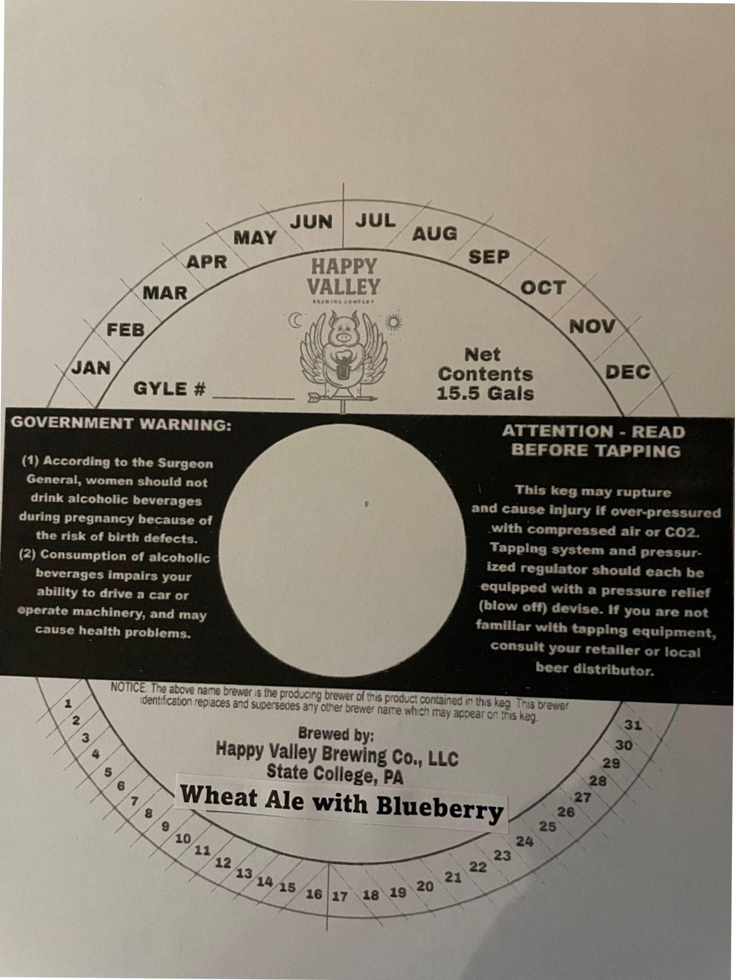 Gyle # by Happy Valley Brewing Co. - beer label