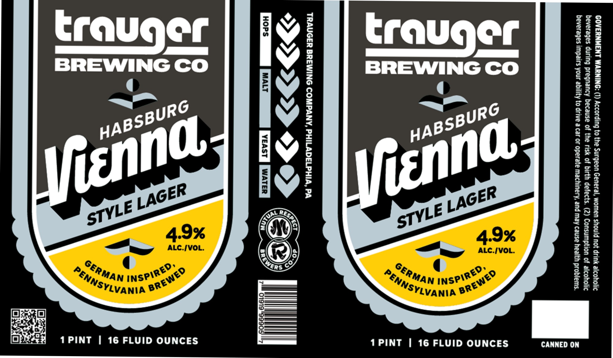 Habsburg Vienna Lager by Trauger Brewing Co. - beer label