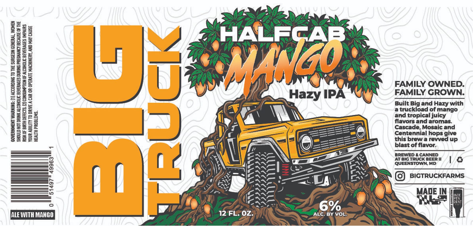 Halfcab Mango by Big Truck Farms - beer label