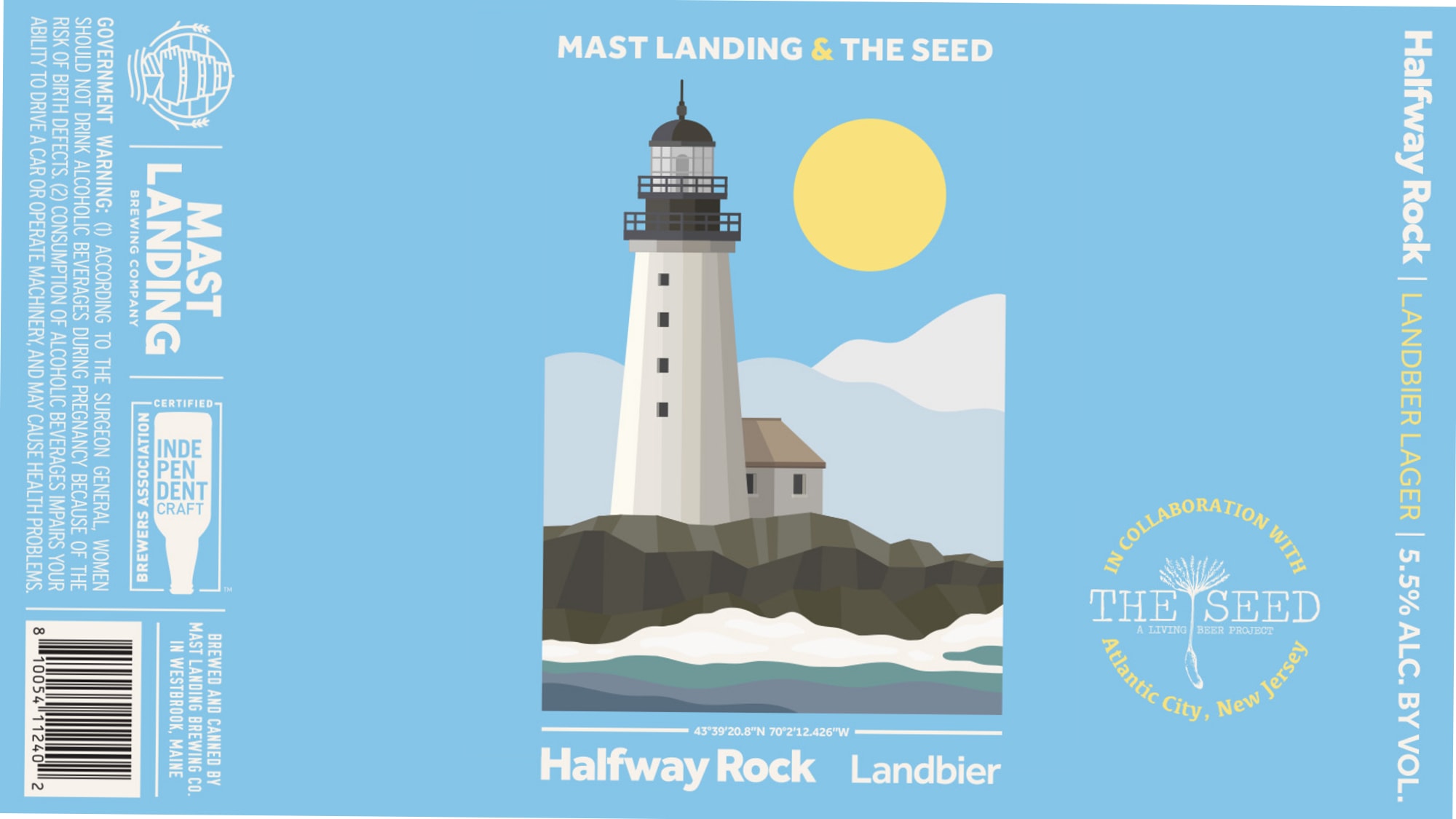 Halfway Rock by Mast Landing Brewing Company - beer label