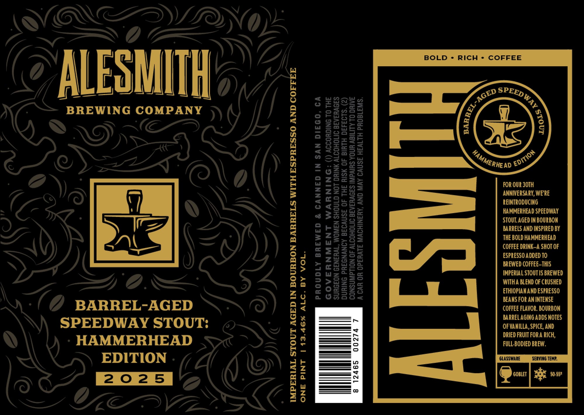 Hammerhead Edition by Alesmith Brewing Company - beer label